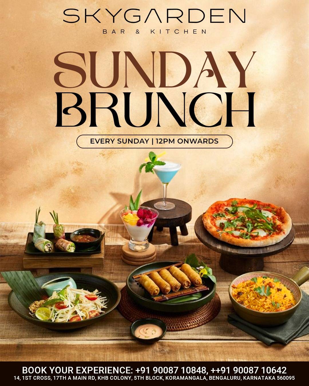 Skygarden Bar & Kitchen koramangala menu