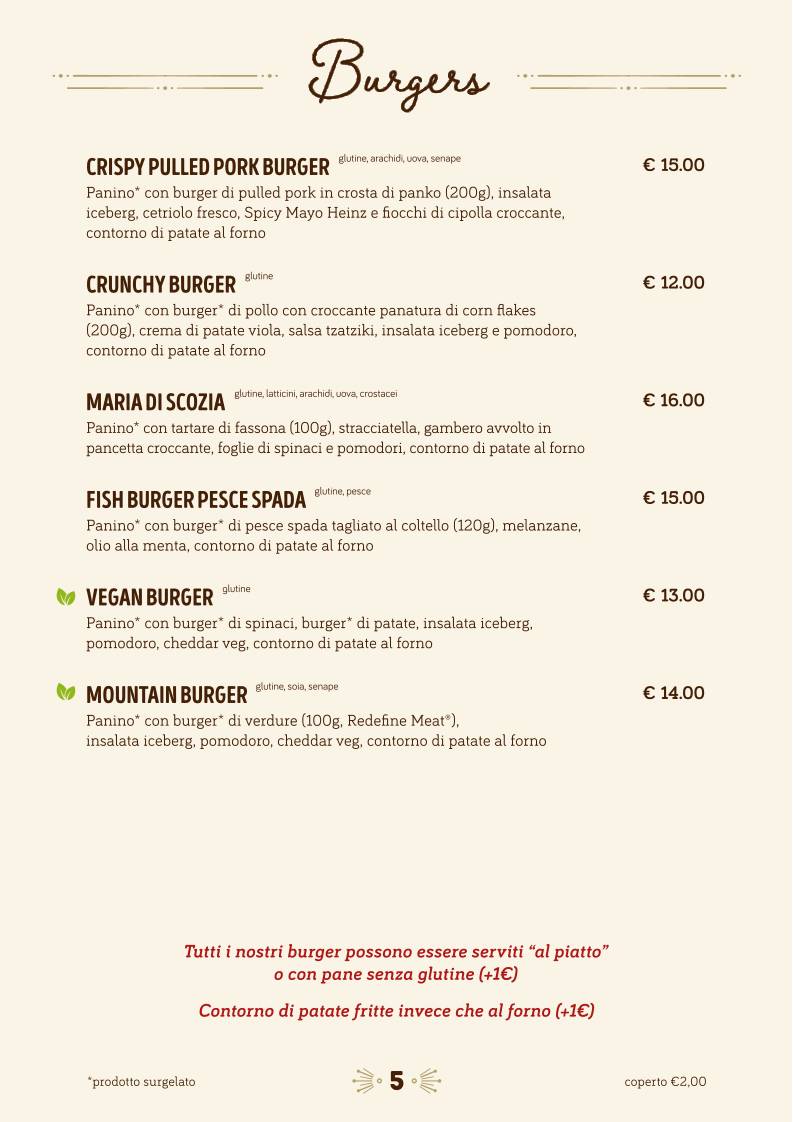 Menu di The Stuart, Scottish Pub 