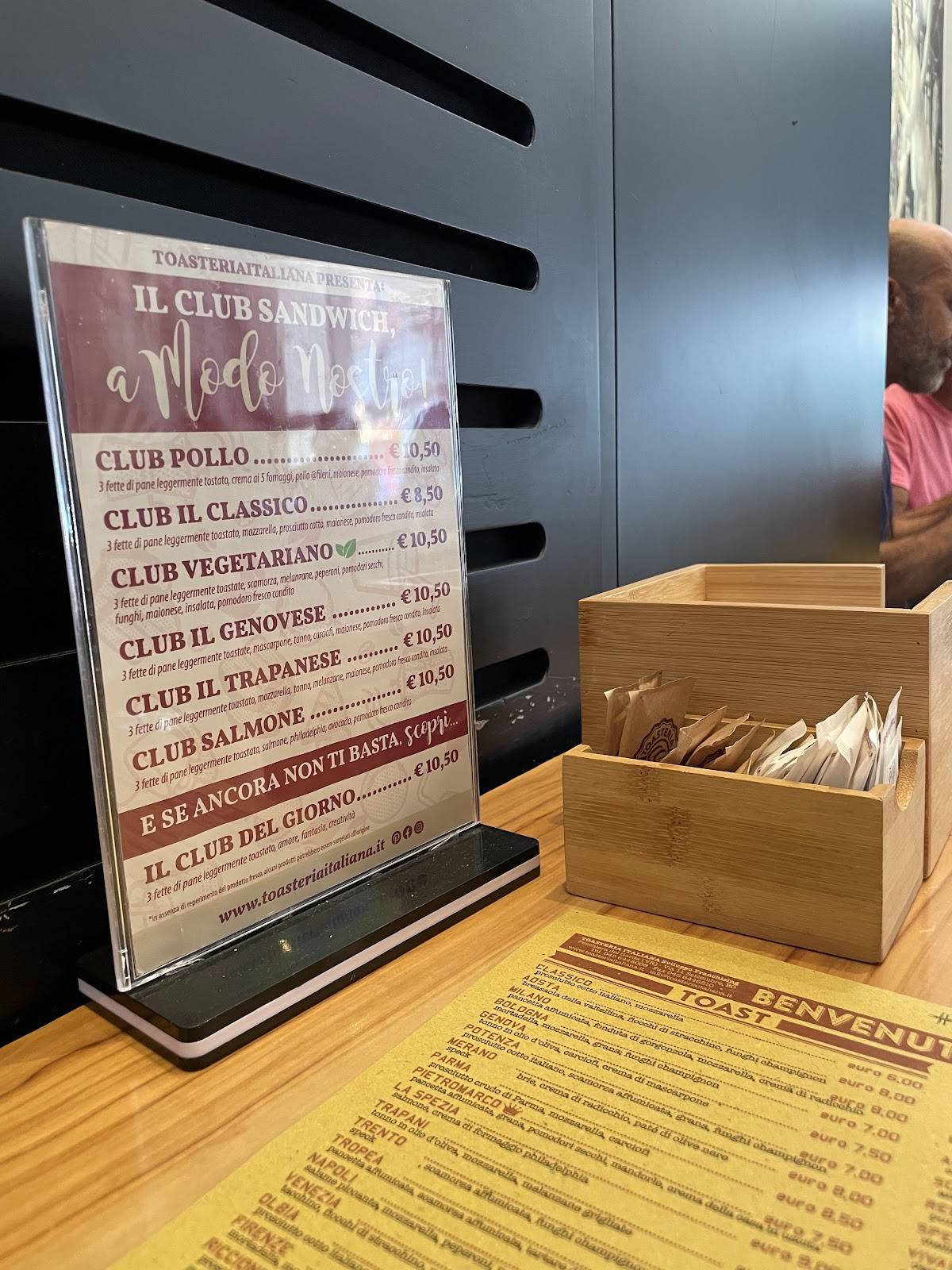 Menu di Toasteria Italiana 