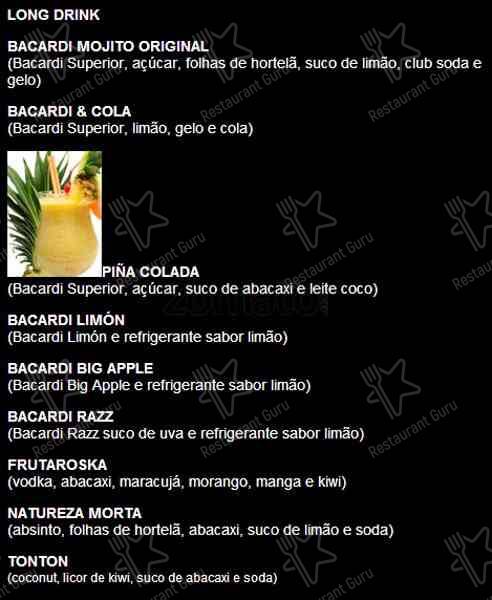 Carta de Tonton Jazz & Music Bar - Pub em Moema