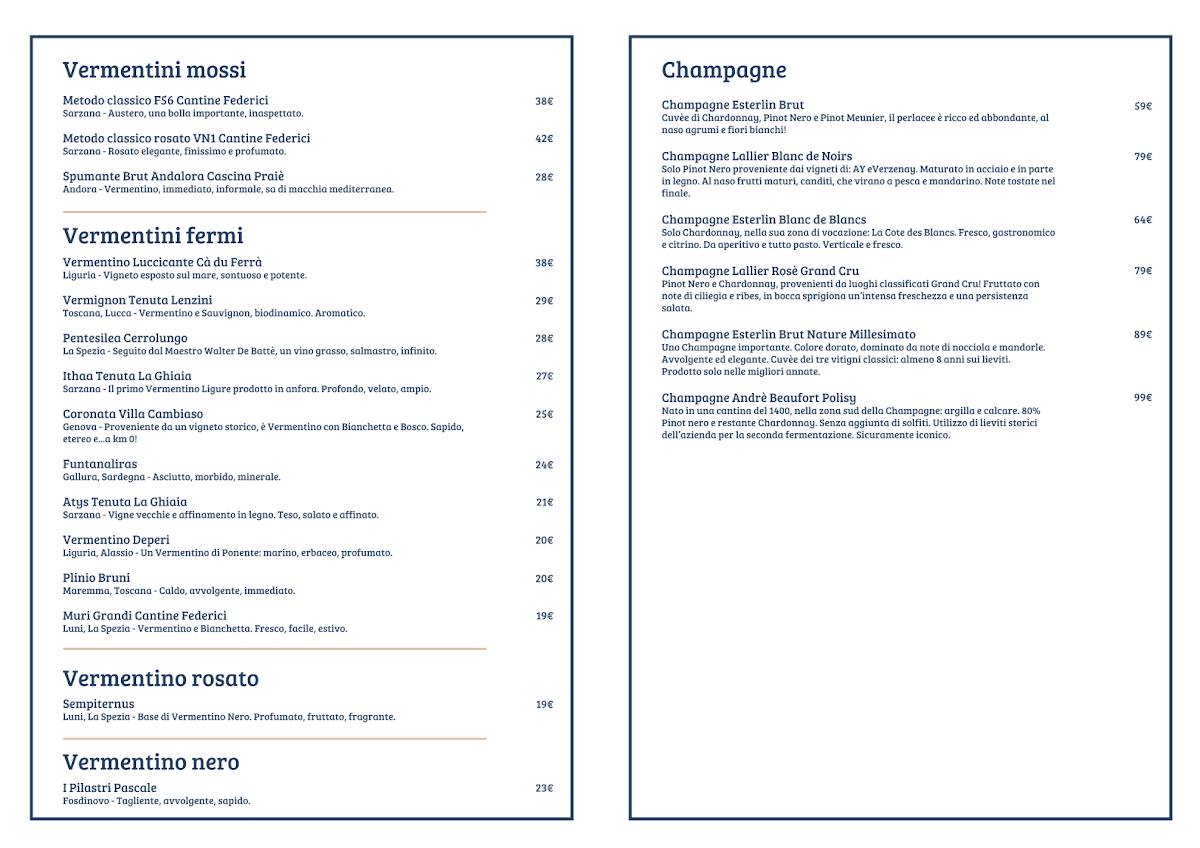 Menu di Vecchi Trogoli 