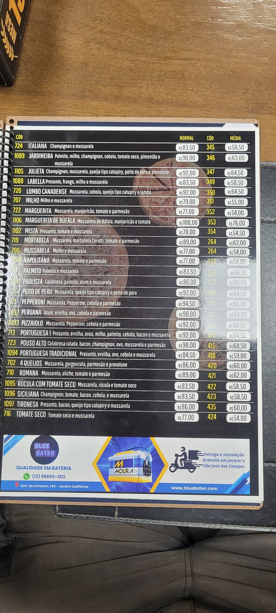 Padaria Villa Branca cardápio