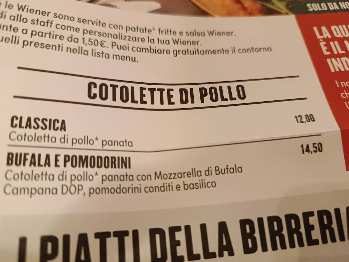 Menu di Wiener Haus Curno 