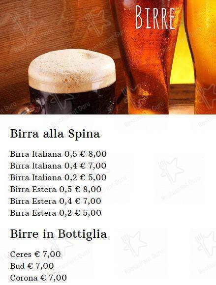 Menu di La Mela Stregata 
