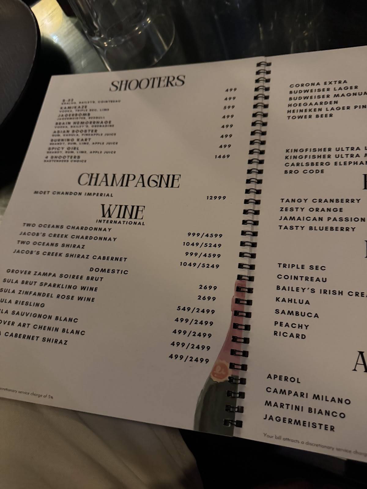 Oh Pondi! menu