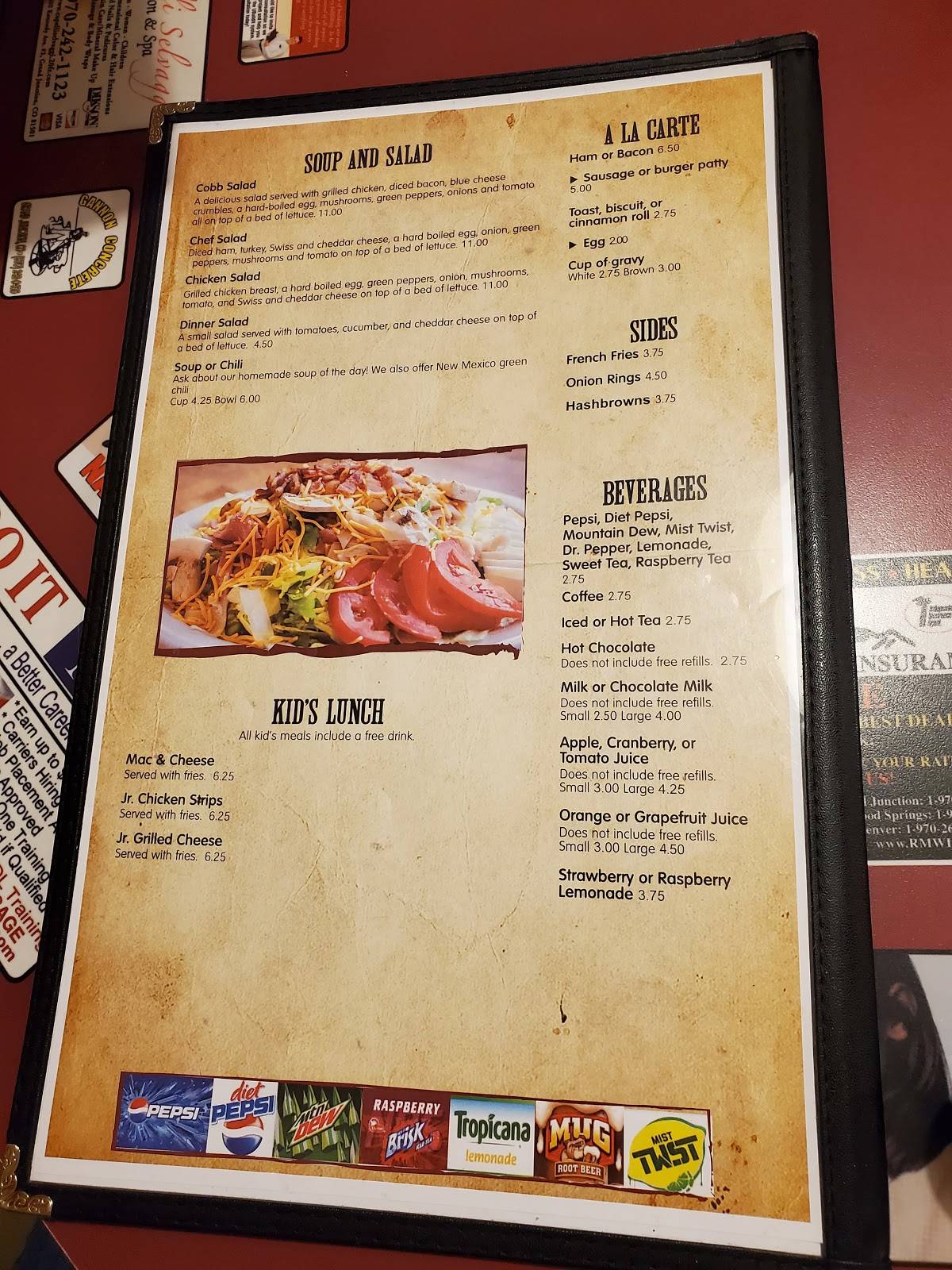 Menu at Pufferbelly Station Restaurant, Grand Junction