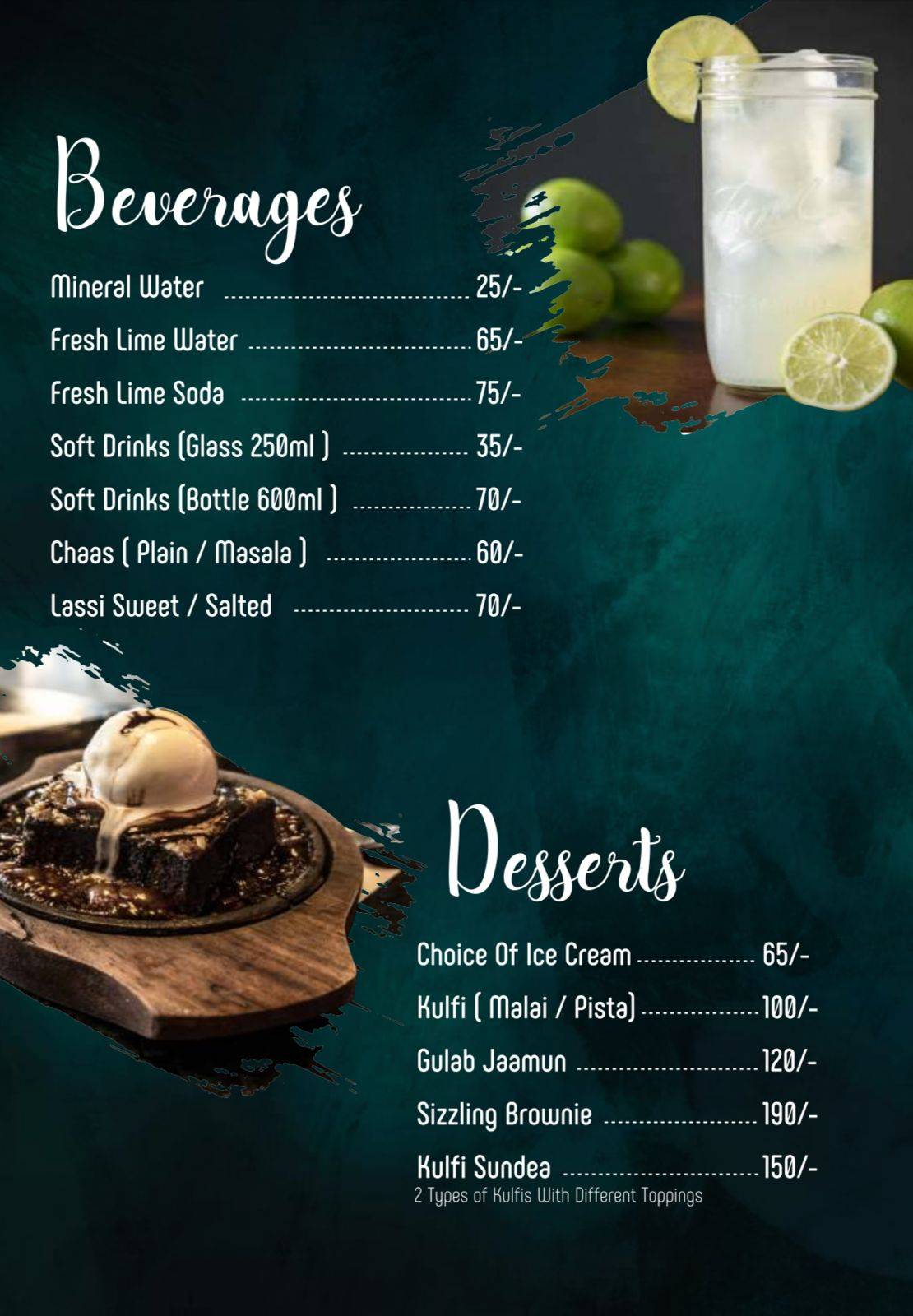 360 Degree Multi-Cuisine Family Restaurant & Bar menu