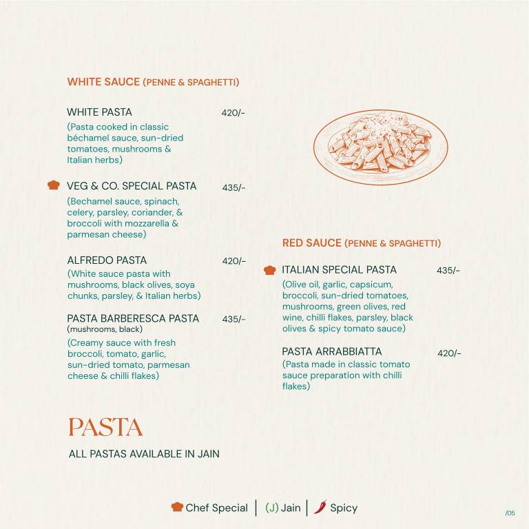 Veg & Co. menu