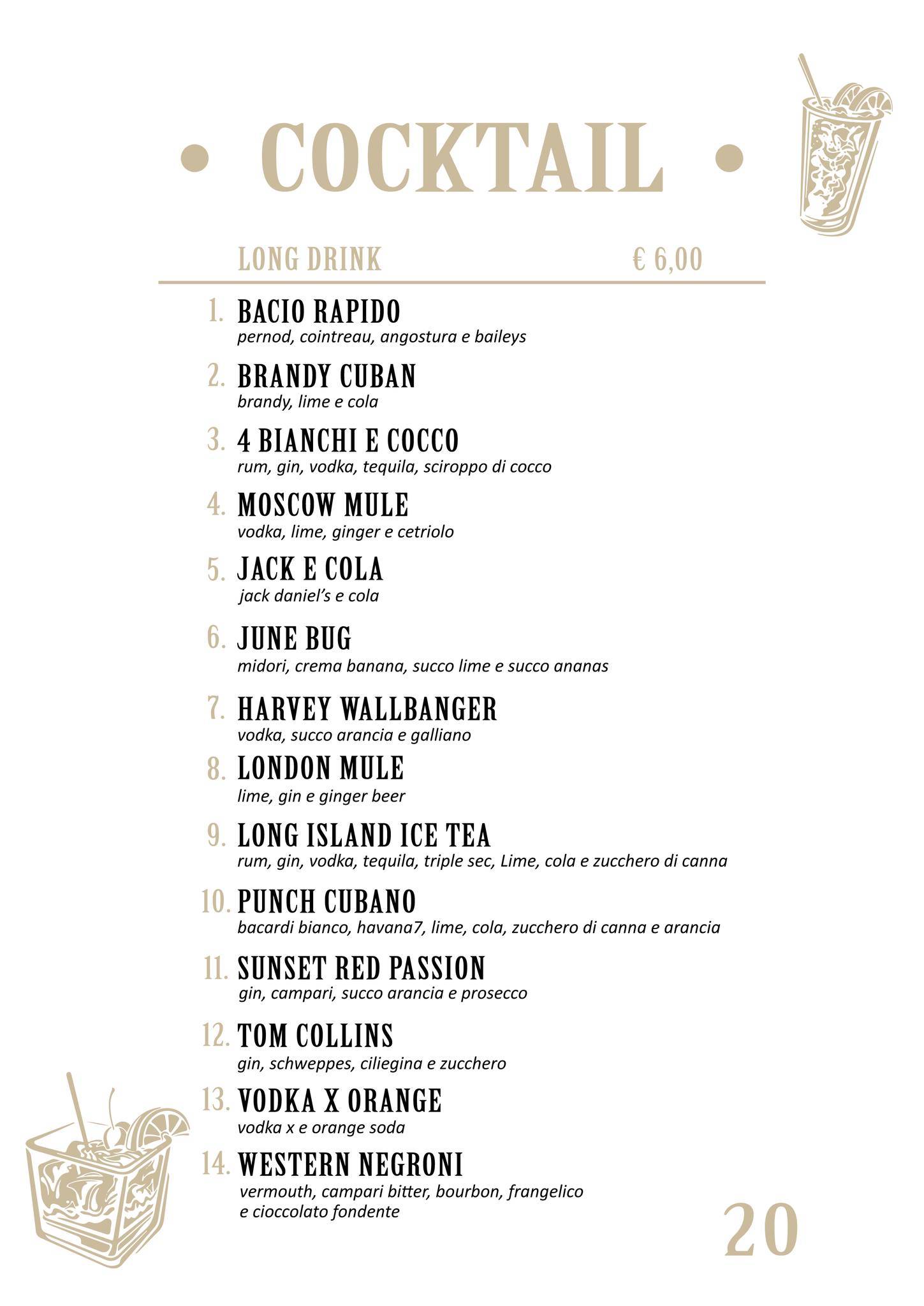 Menu di Bobos Wine Bar 