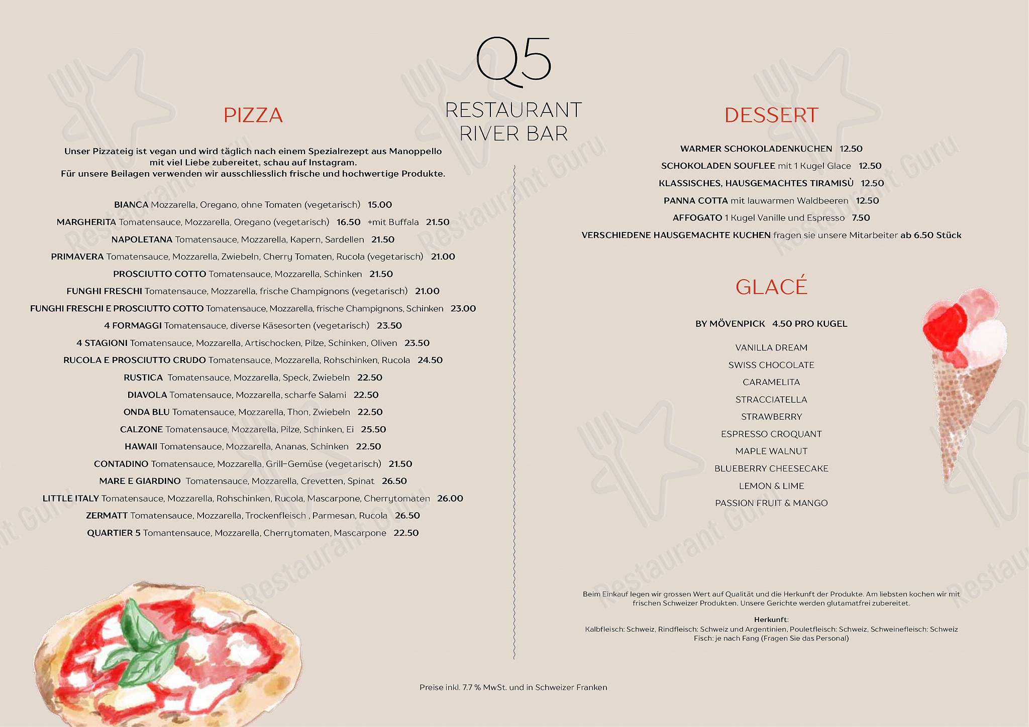 Quartier5 in Zurigo - Wine Menu