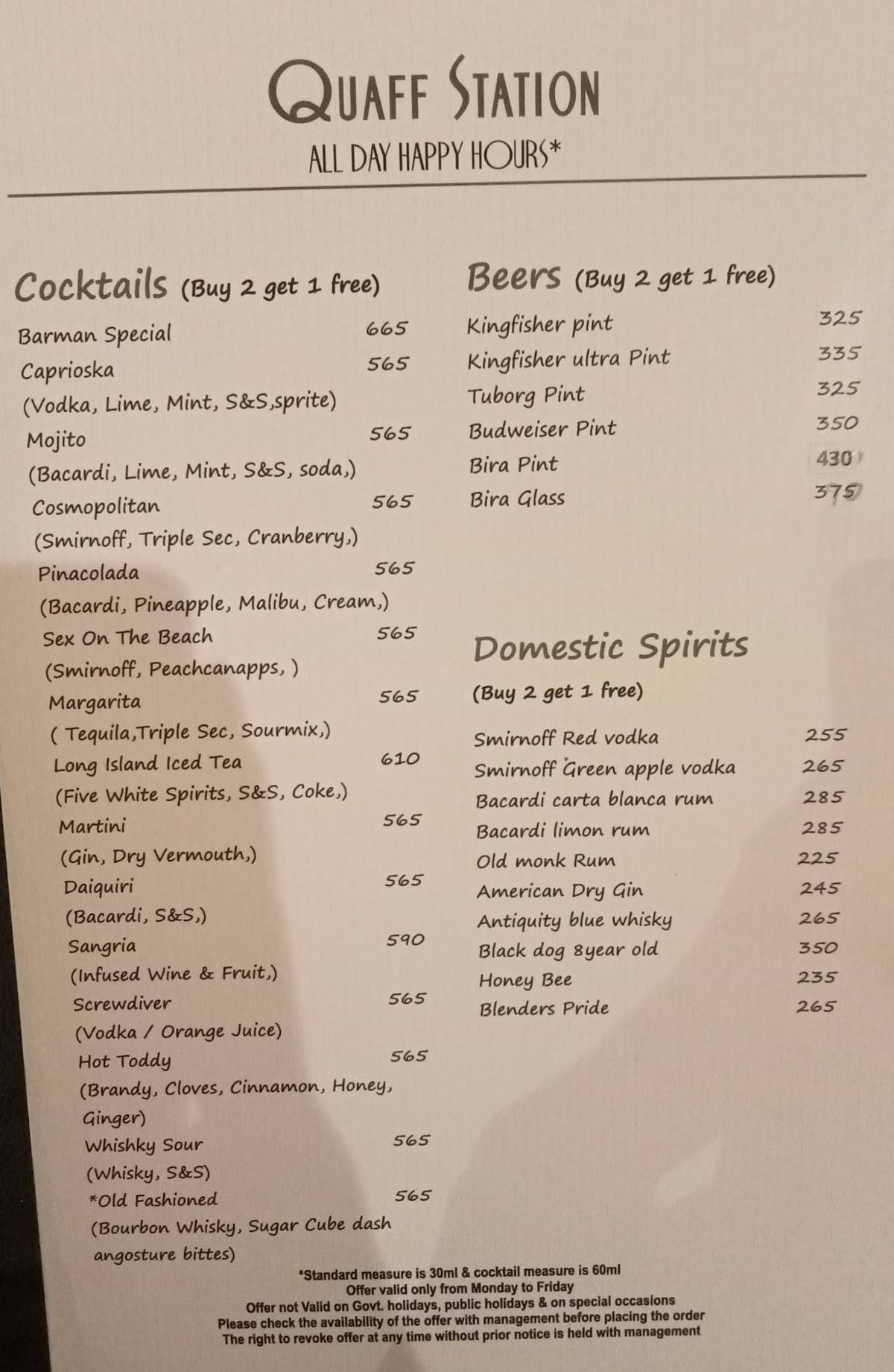 Quesso Bar Ristorante menu