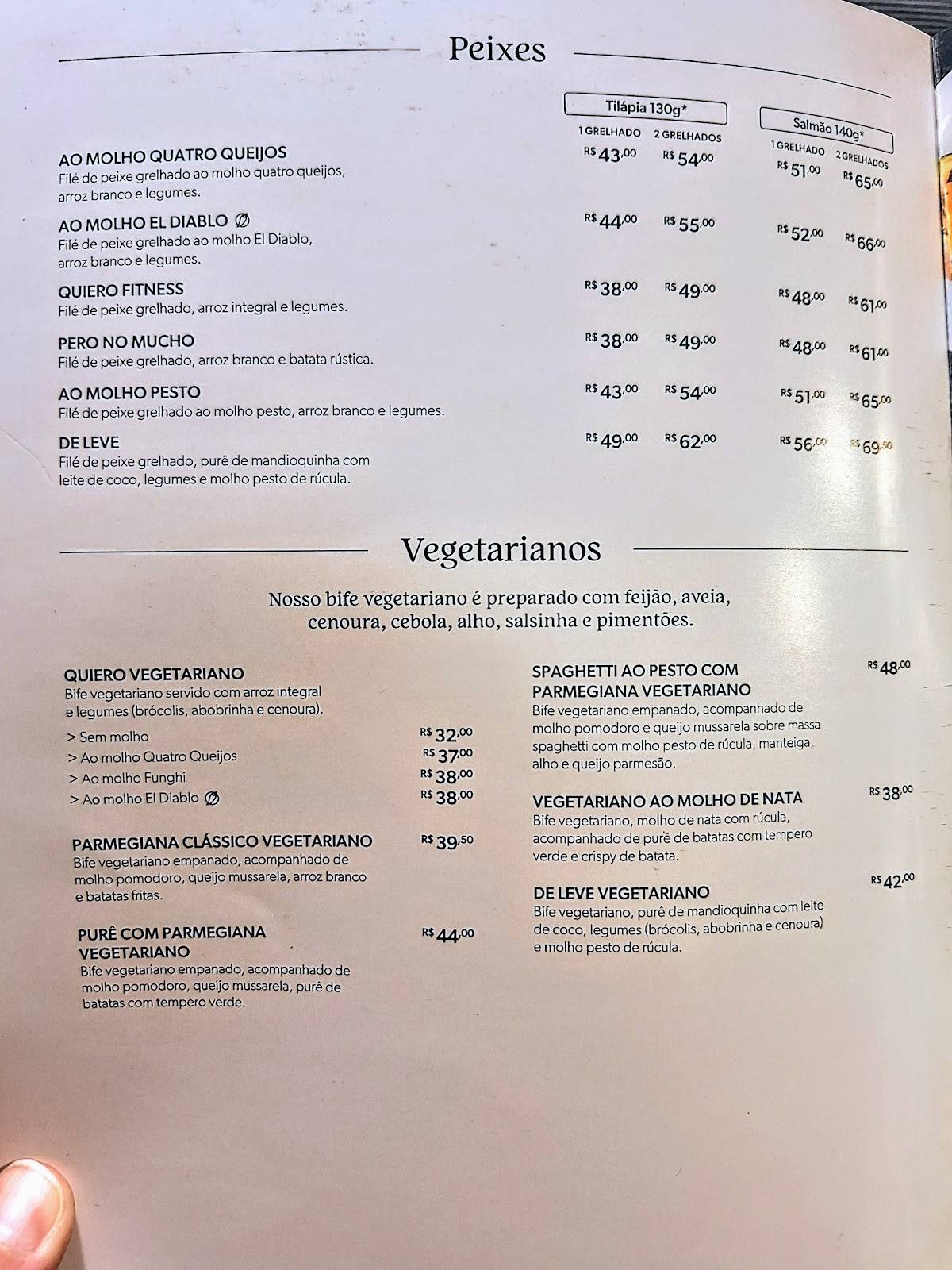 Quiero Café cardápio
