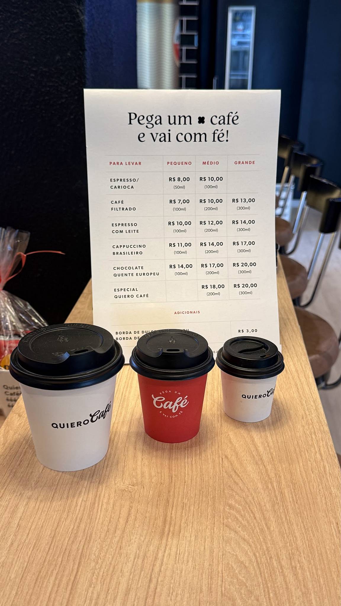 Quiero Café cardápio