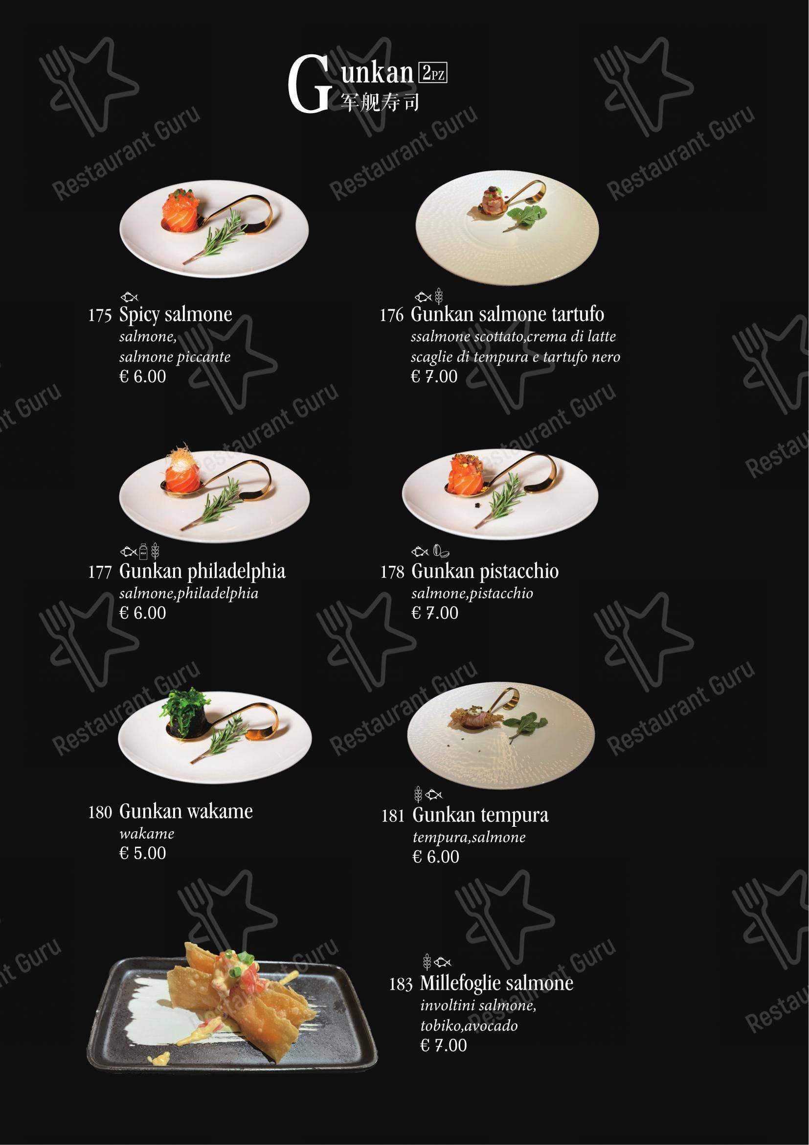 Menu per Ristorante Giapponese Tao ristorante