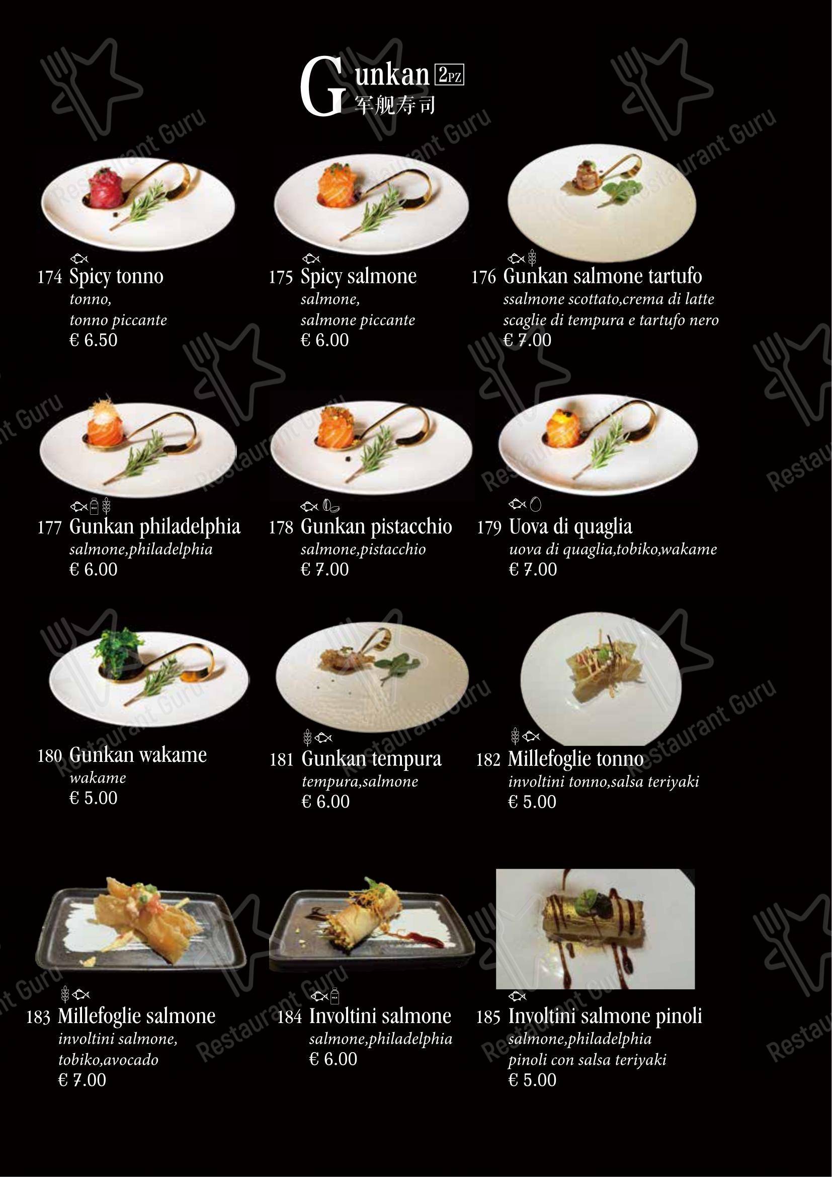 Menu bar per Ristorante Giapponese Tao ristorante