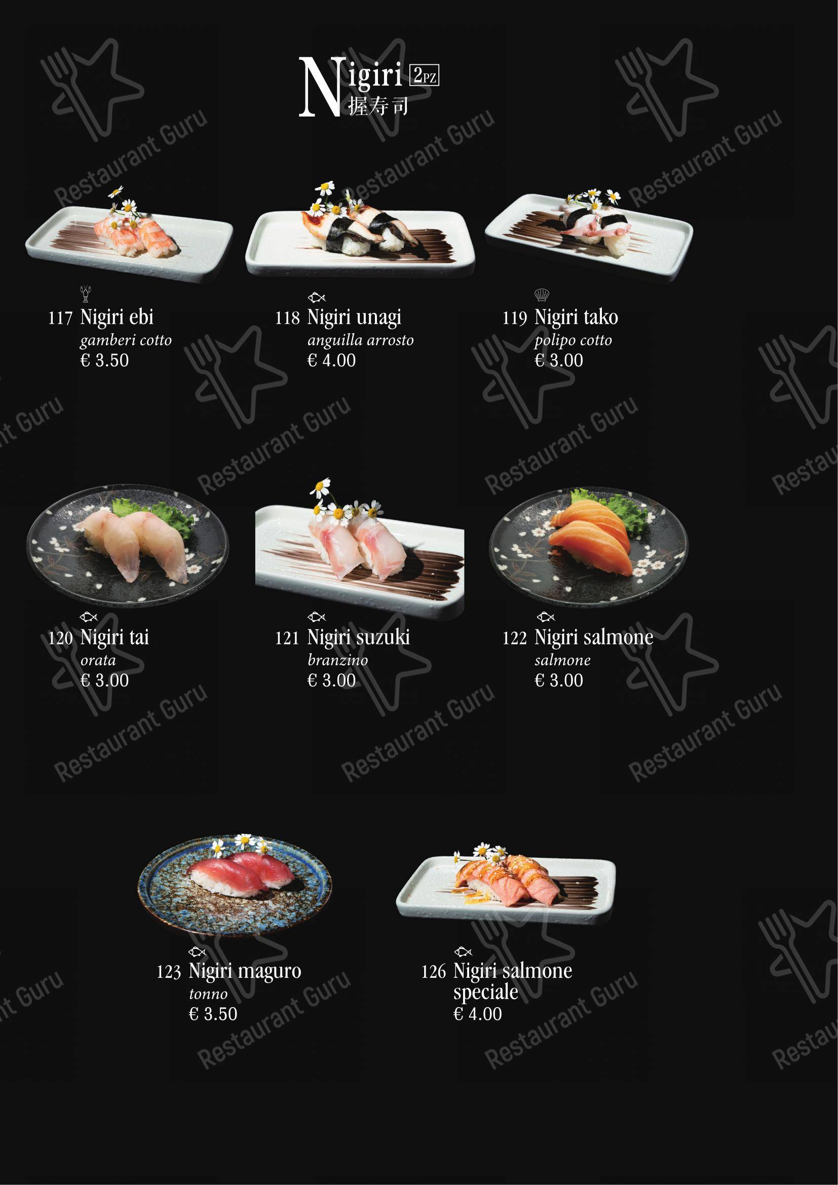 Menu per Ristorante Giapponese Tao in Arezzo