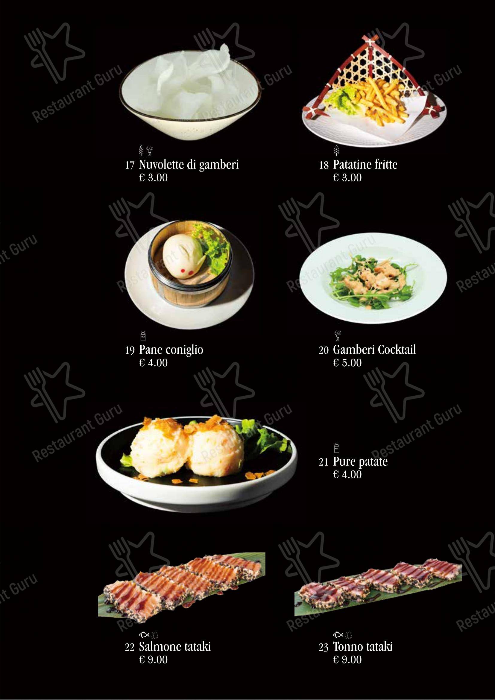 Menu bar per Ristorante Giapponese Tao in Arezzo