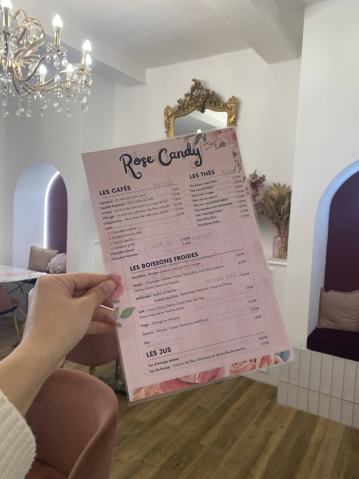 Menu de ROSE CANDY