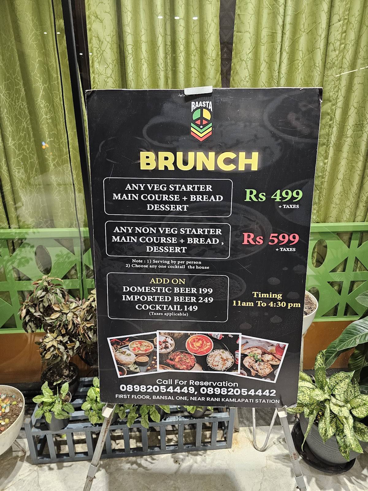 Raasta Bhopal menu