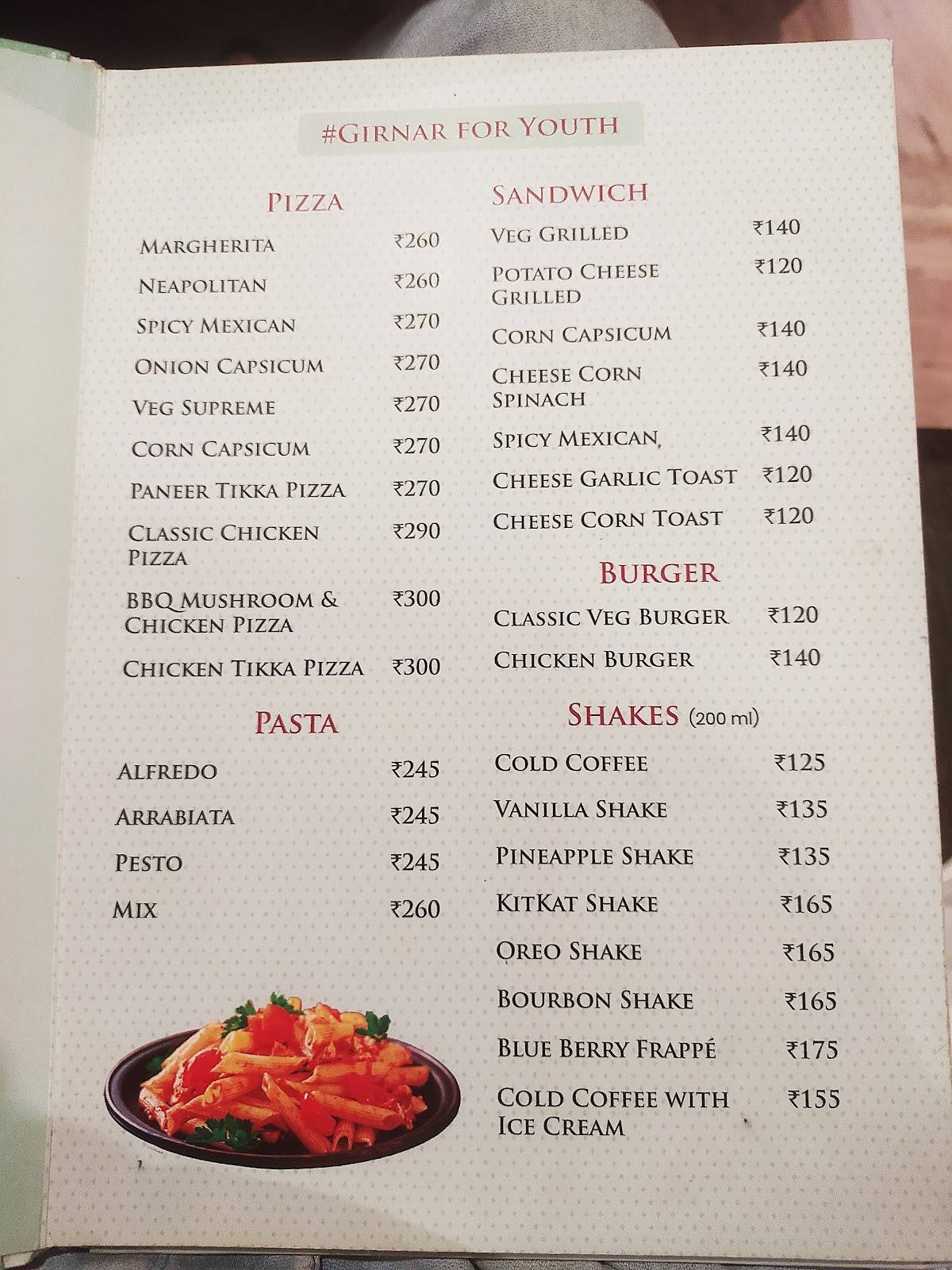 Girnar Restaurant menu