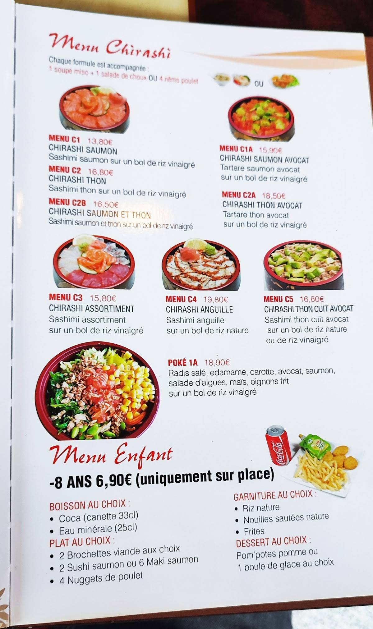 Menu de Sushi Lin