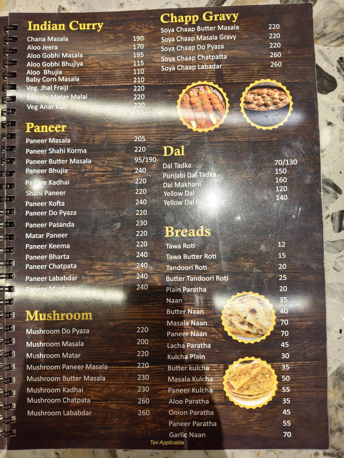 Hasty Tasty menu