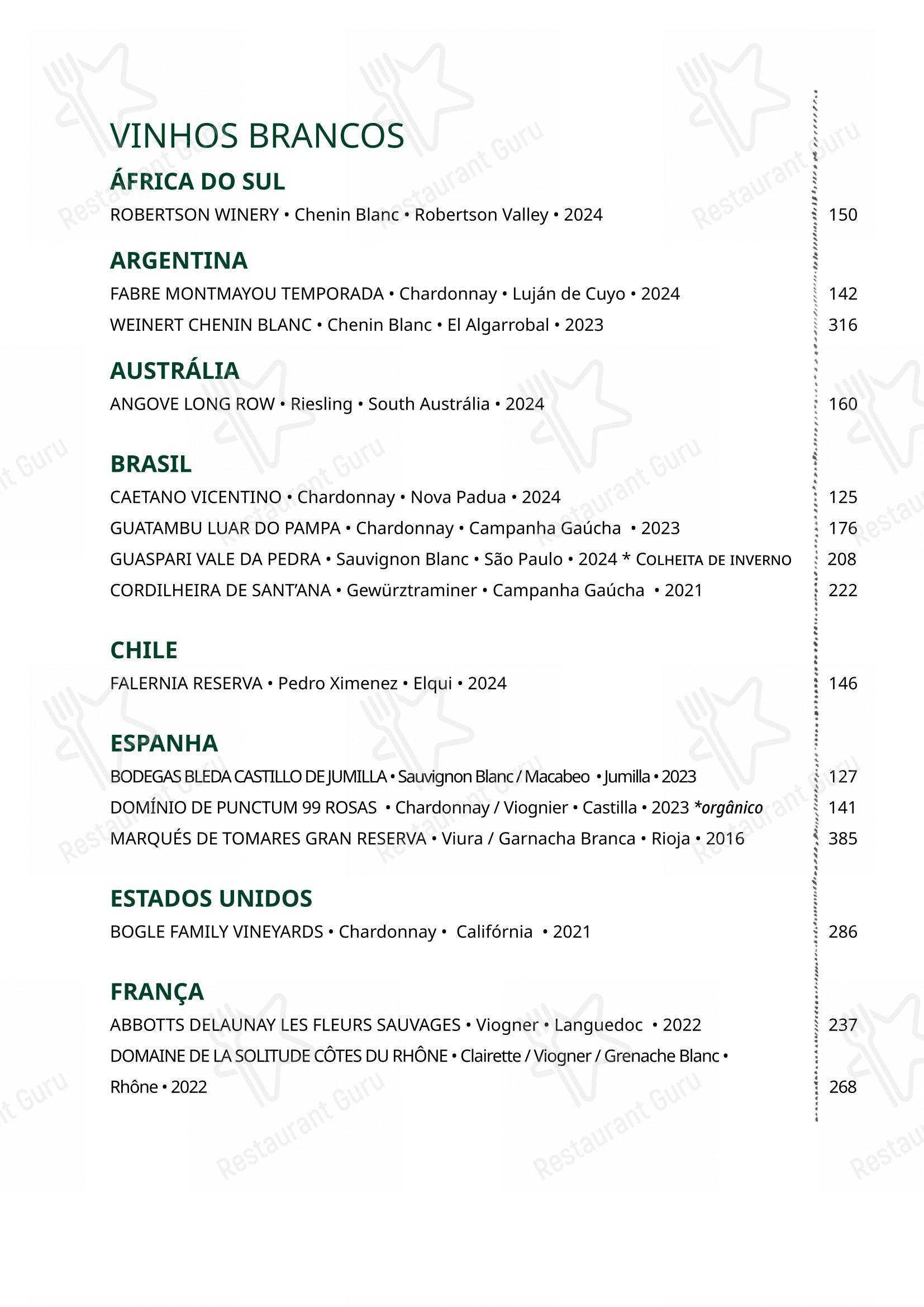 Ráscal Higienópolis em São Paulo - Lunch Menu