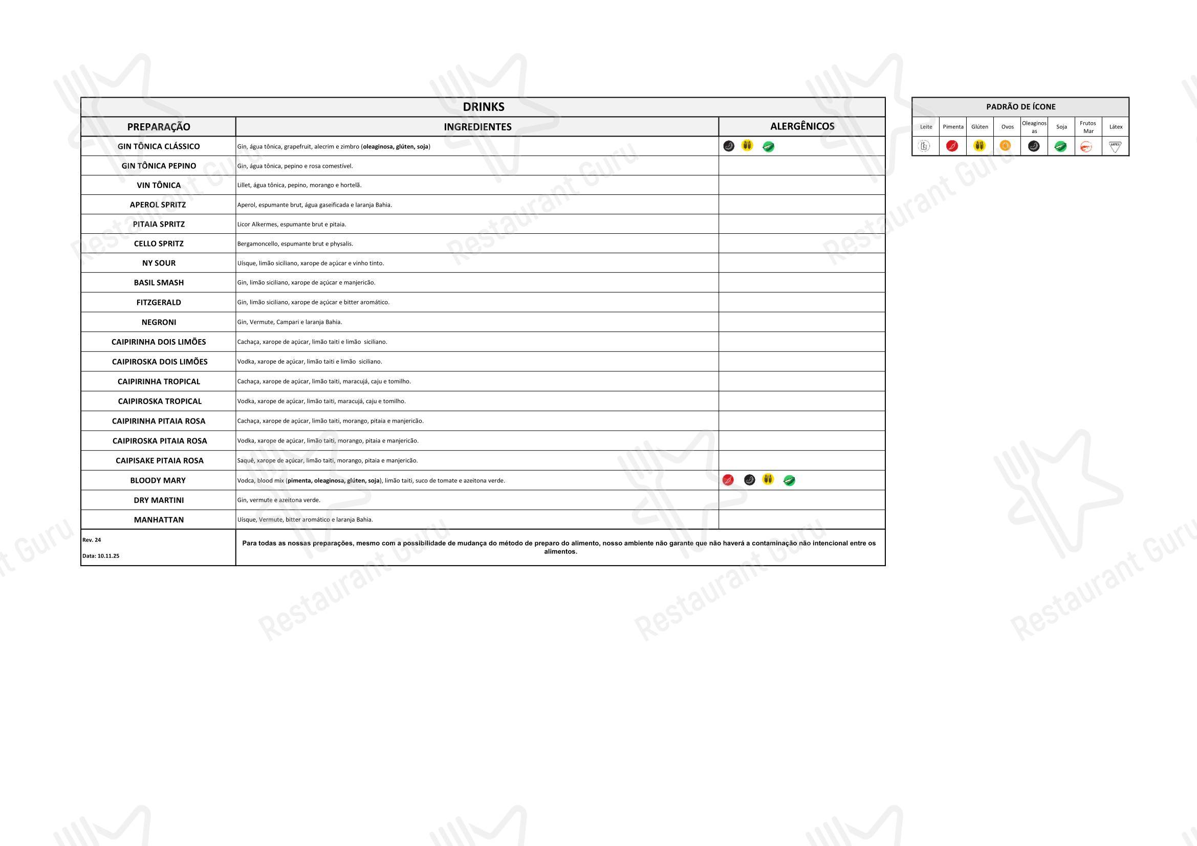 Ráscal Higienópolis em São Paulo - Boronia Catering Menu Pack