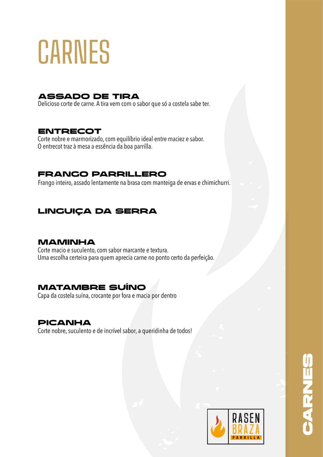 Rasen Braza - Parrilla & Fondue cardápio