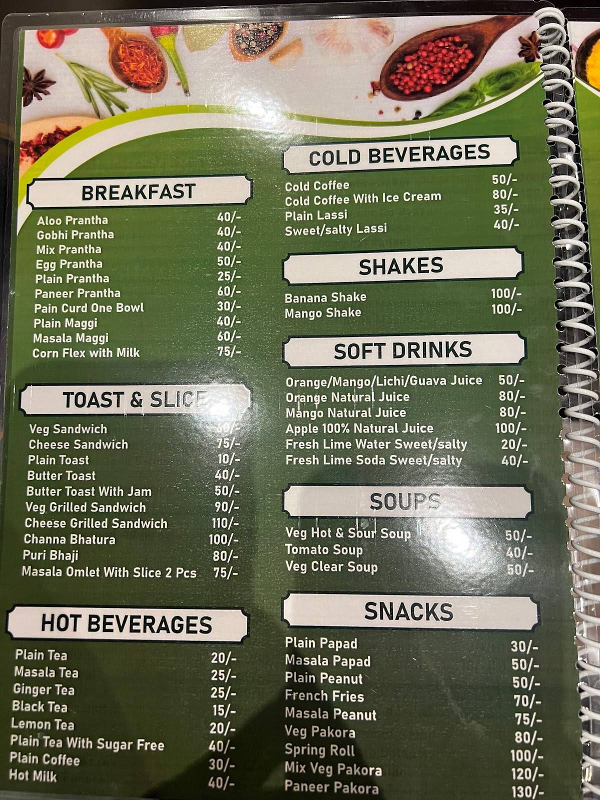 Rasoi Food Point menu