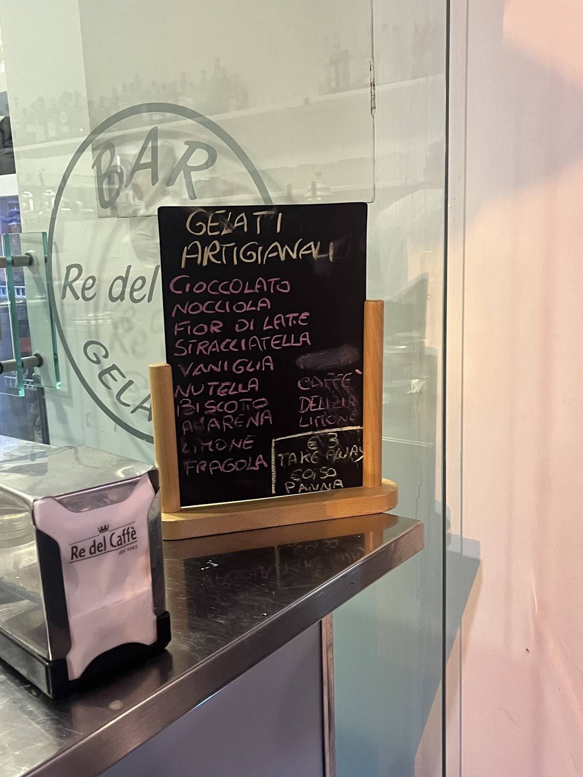 Menu di Bar Re del Caffé 
