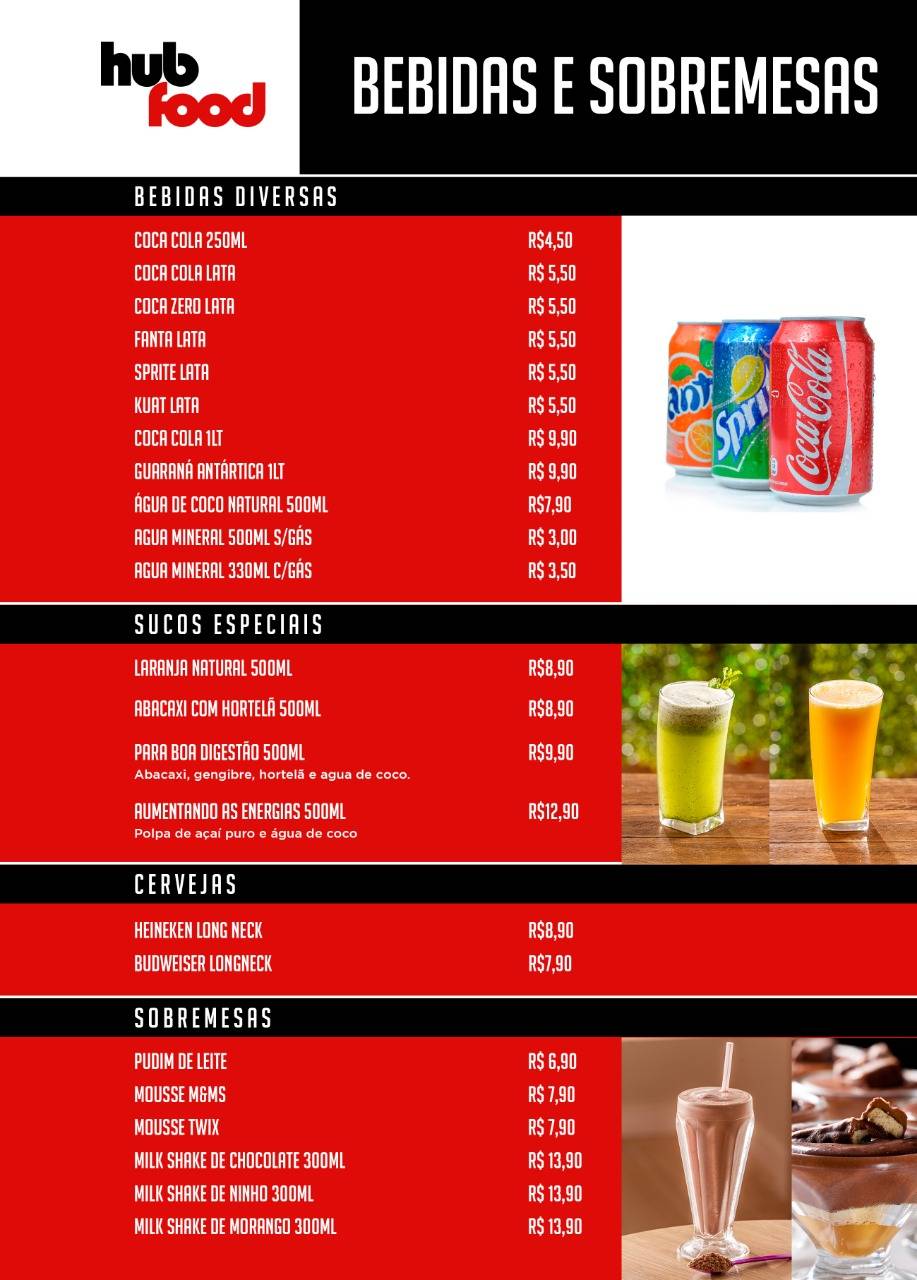 Hub Food cardápio