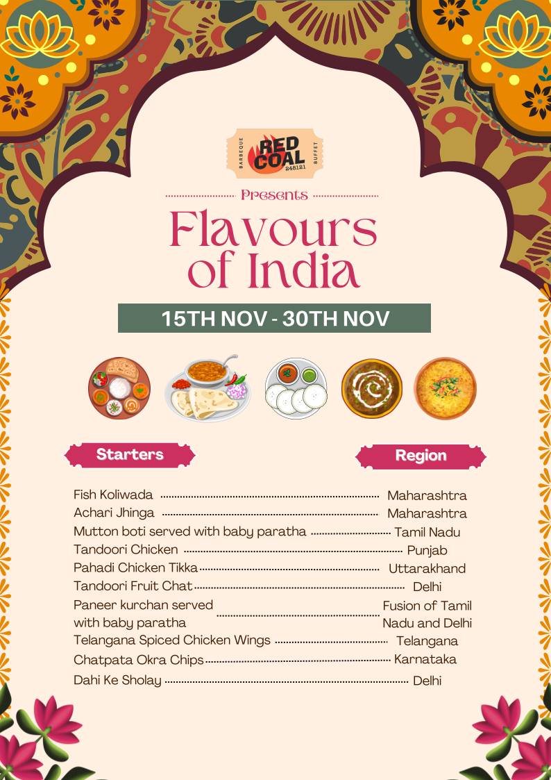 Red Coal 248121 - Haridwar Bypass Best Barbeque Buffet in Dehradun Buffet, Bar and Restaurant menu