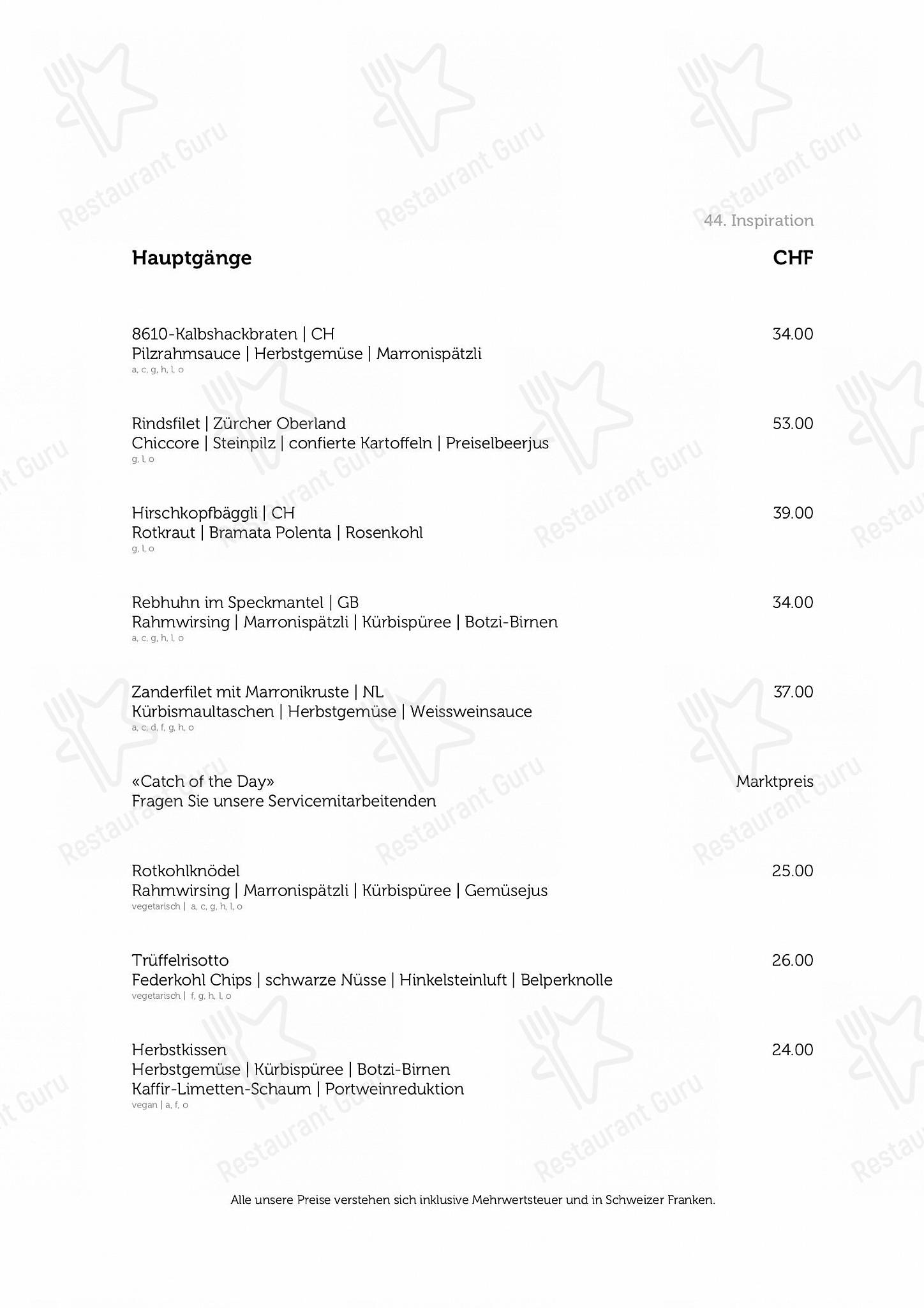 Крафт меню per 8610 Restaurant ristorante