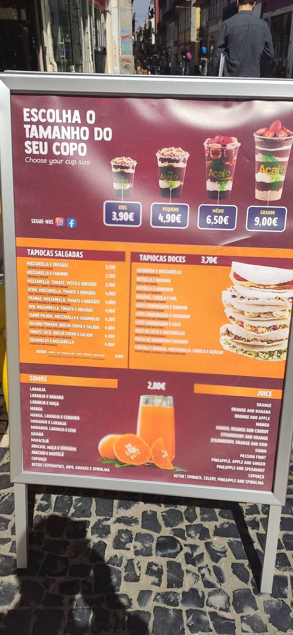 Açaí Concept cardápio