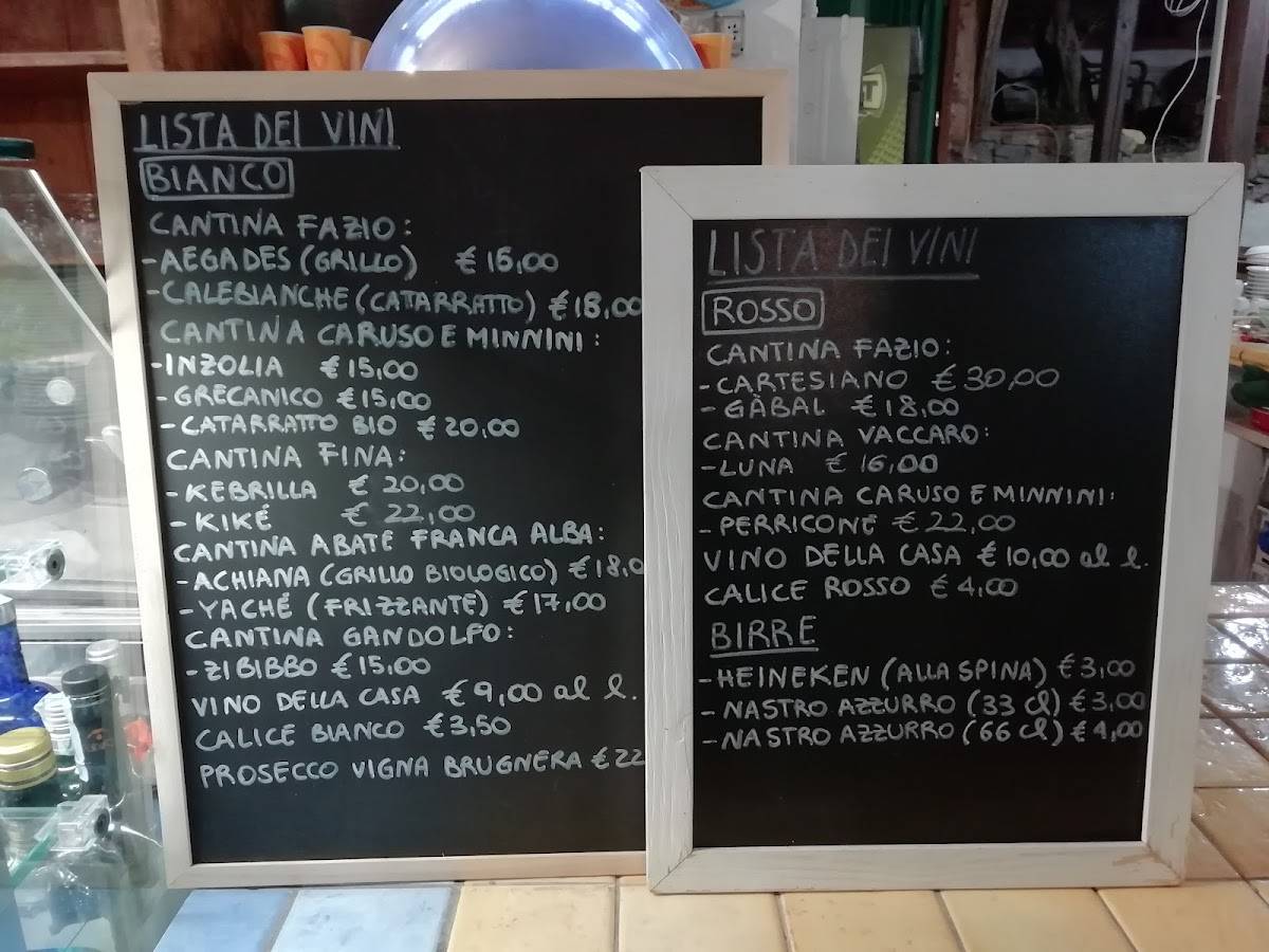 Menu di Al Carrubo 