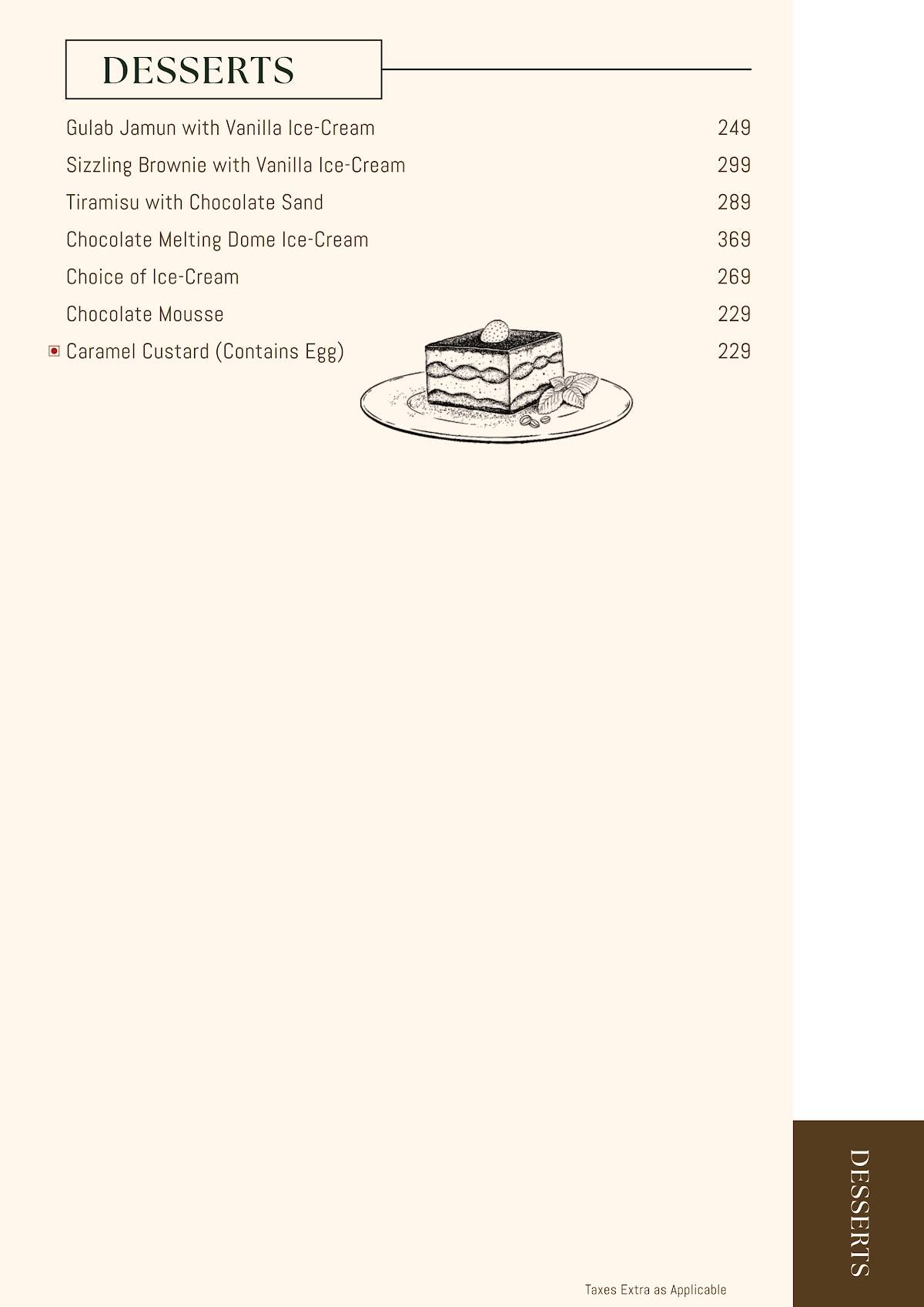 Amantran Casual Dining menu