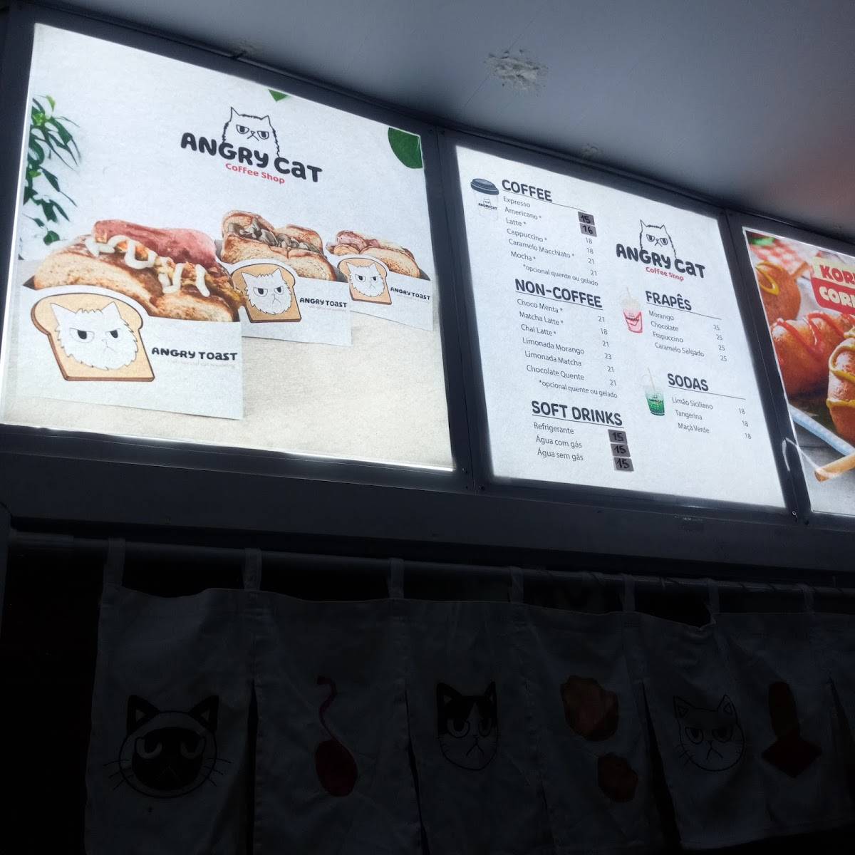 Angry Cat Coffee Shop Cat Cafe cardápio