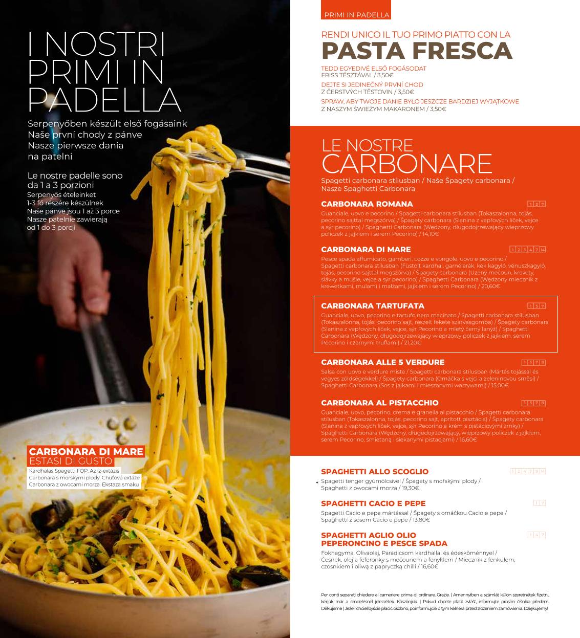 Menu di Atmosphera 
