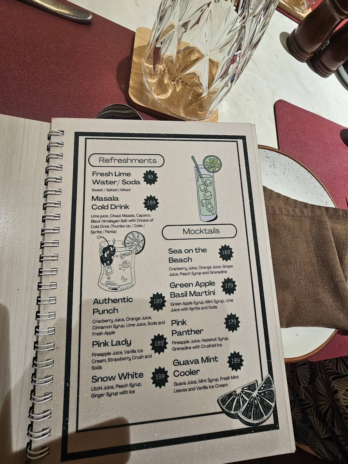 Authentica menu