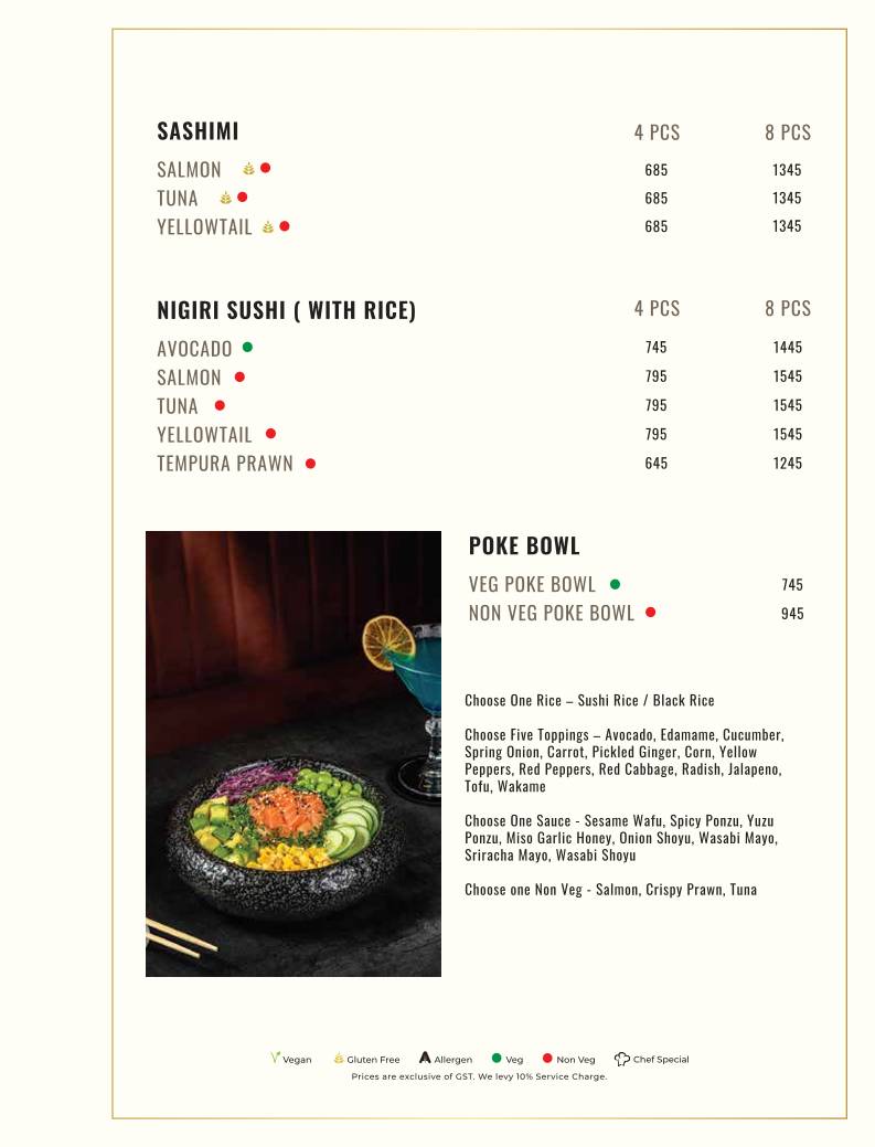 Azula - Asian Kitchen & Bar menu