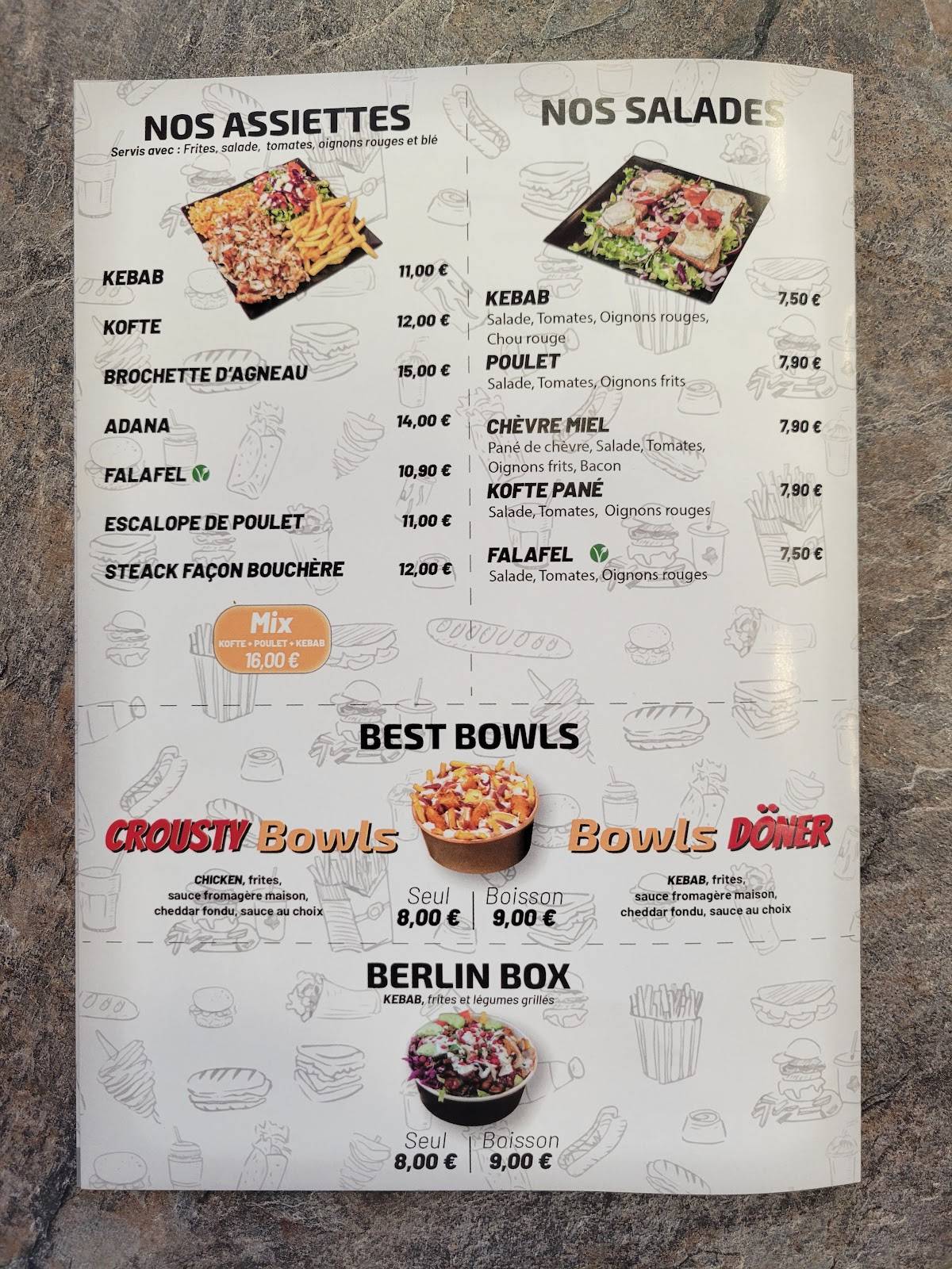 Menu de BEST GRILL 34