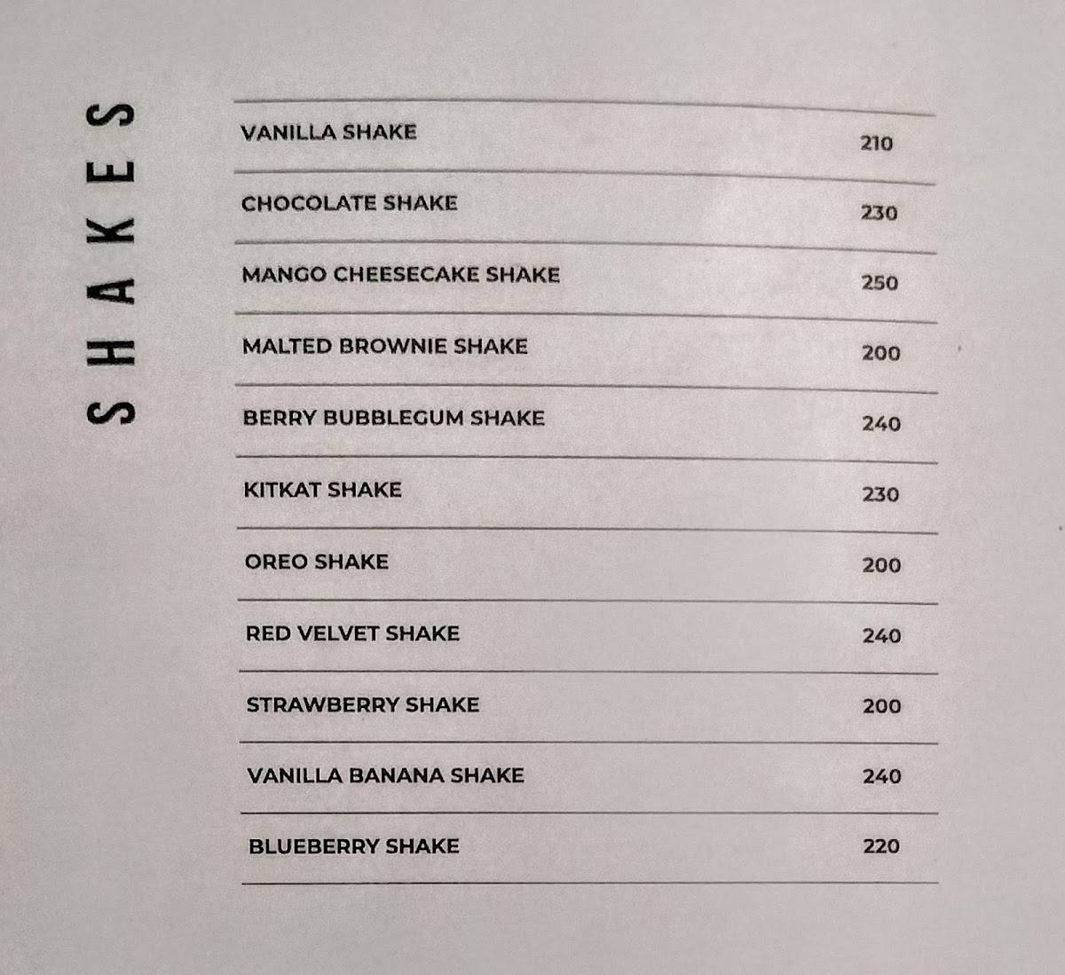 Behind Yellow Doors Diner menu