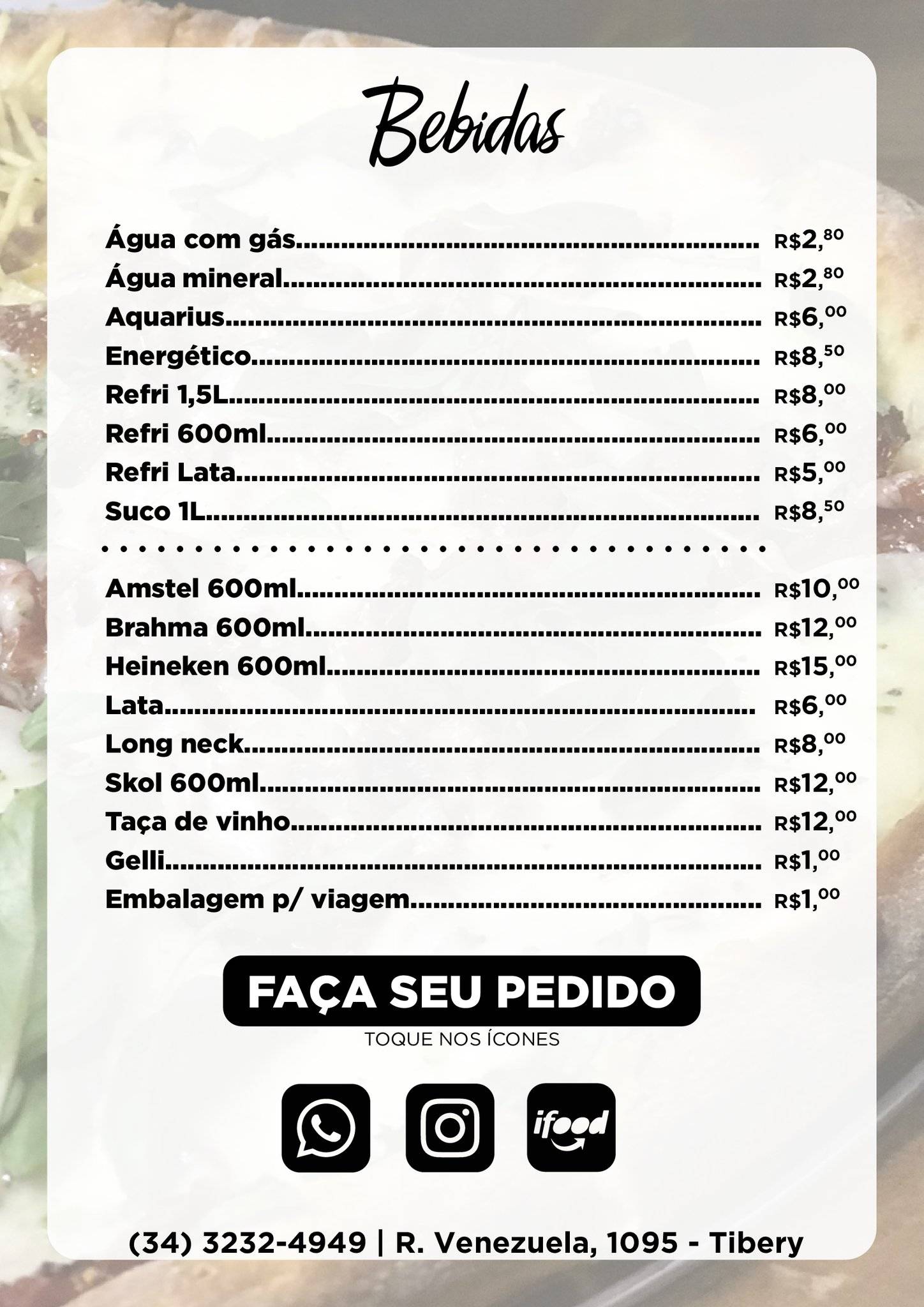 Bella Massa Pizzaria cardápio