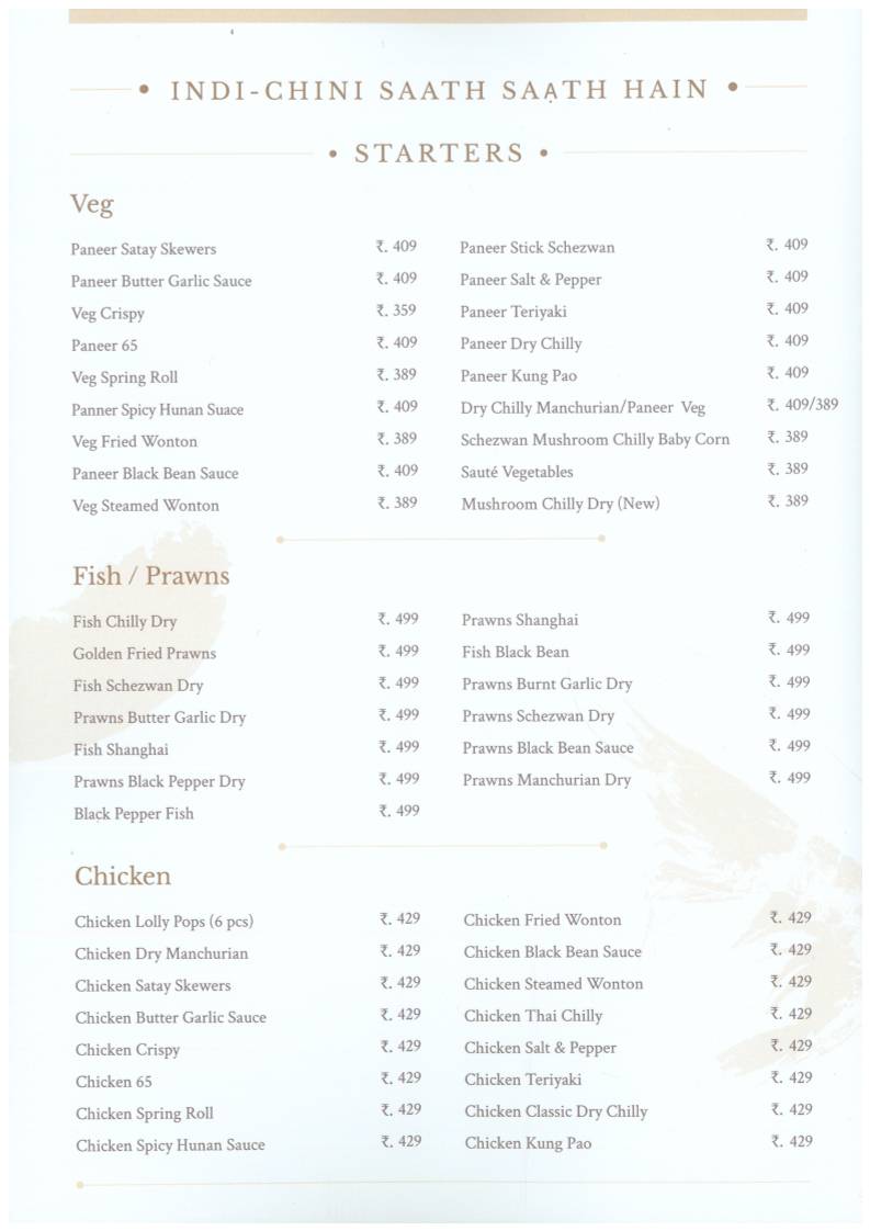 Bhaijaanz menu