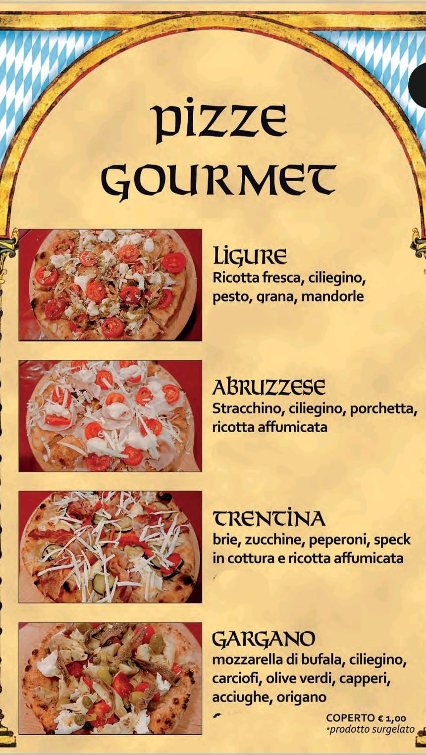 Menu di Birreria Pizzeria Duca D'Arcano 