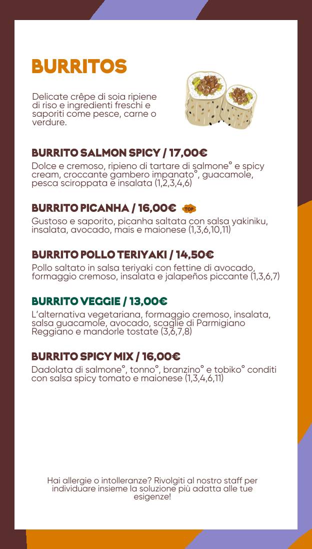 Menu di Bomaki Sanzio 