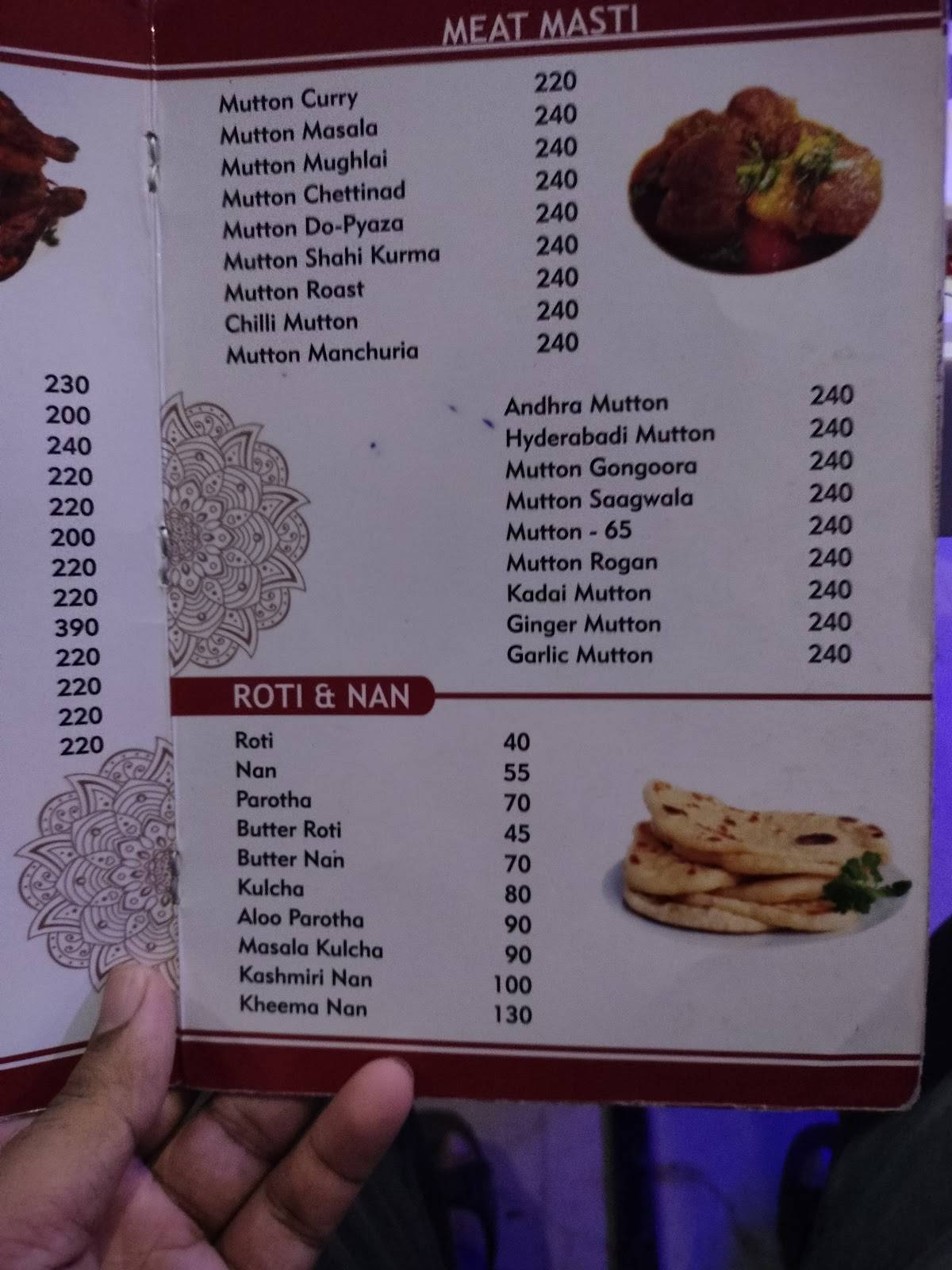 Bombay Restaurant menu