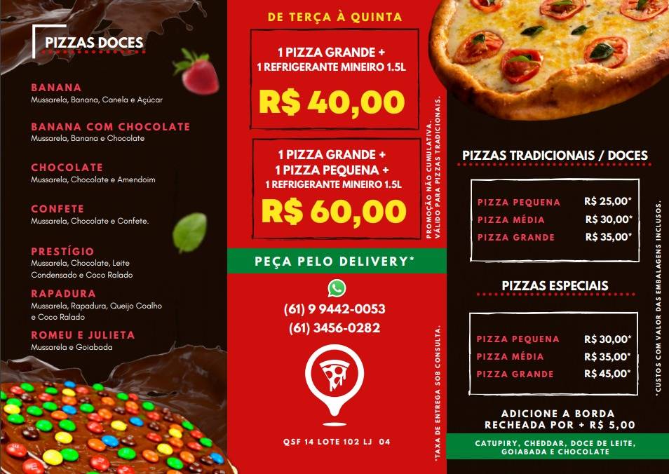 Borella Pizzaria cardápio