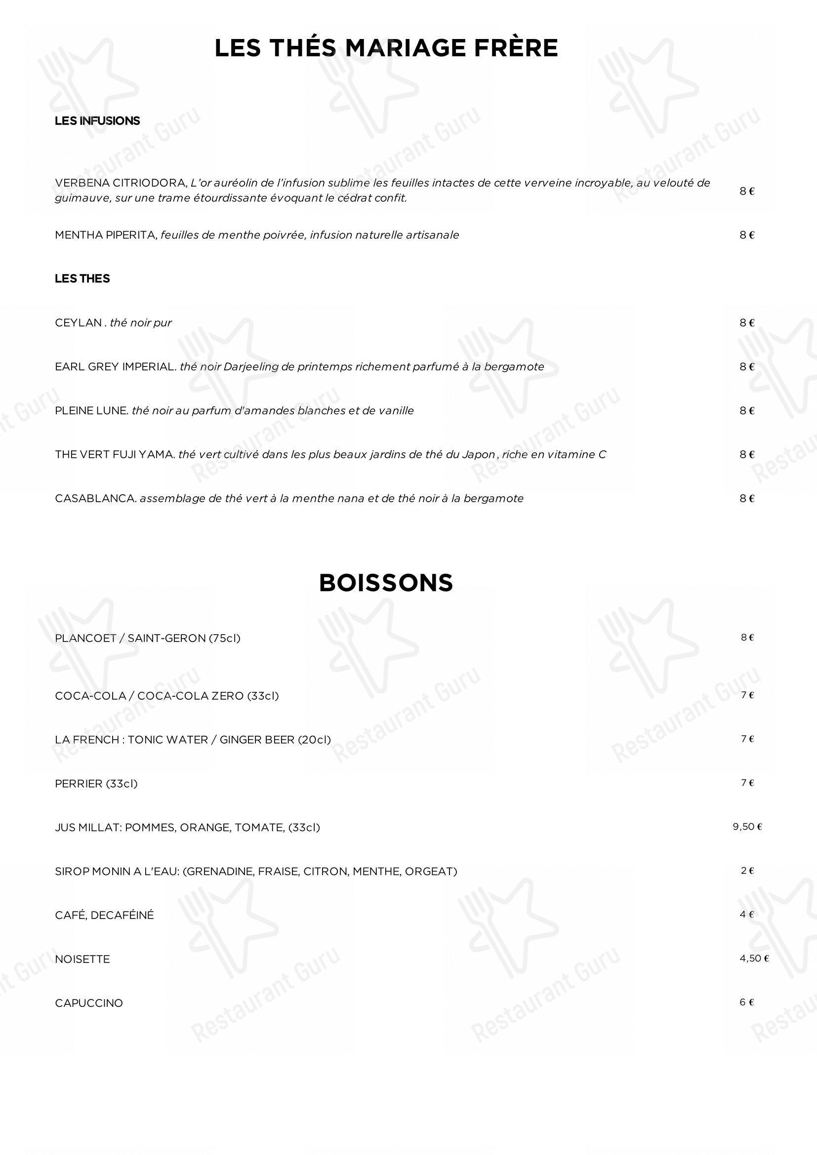 Основное меню pour Restaurant Brigitte restaurant